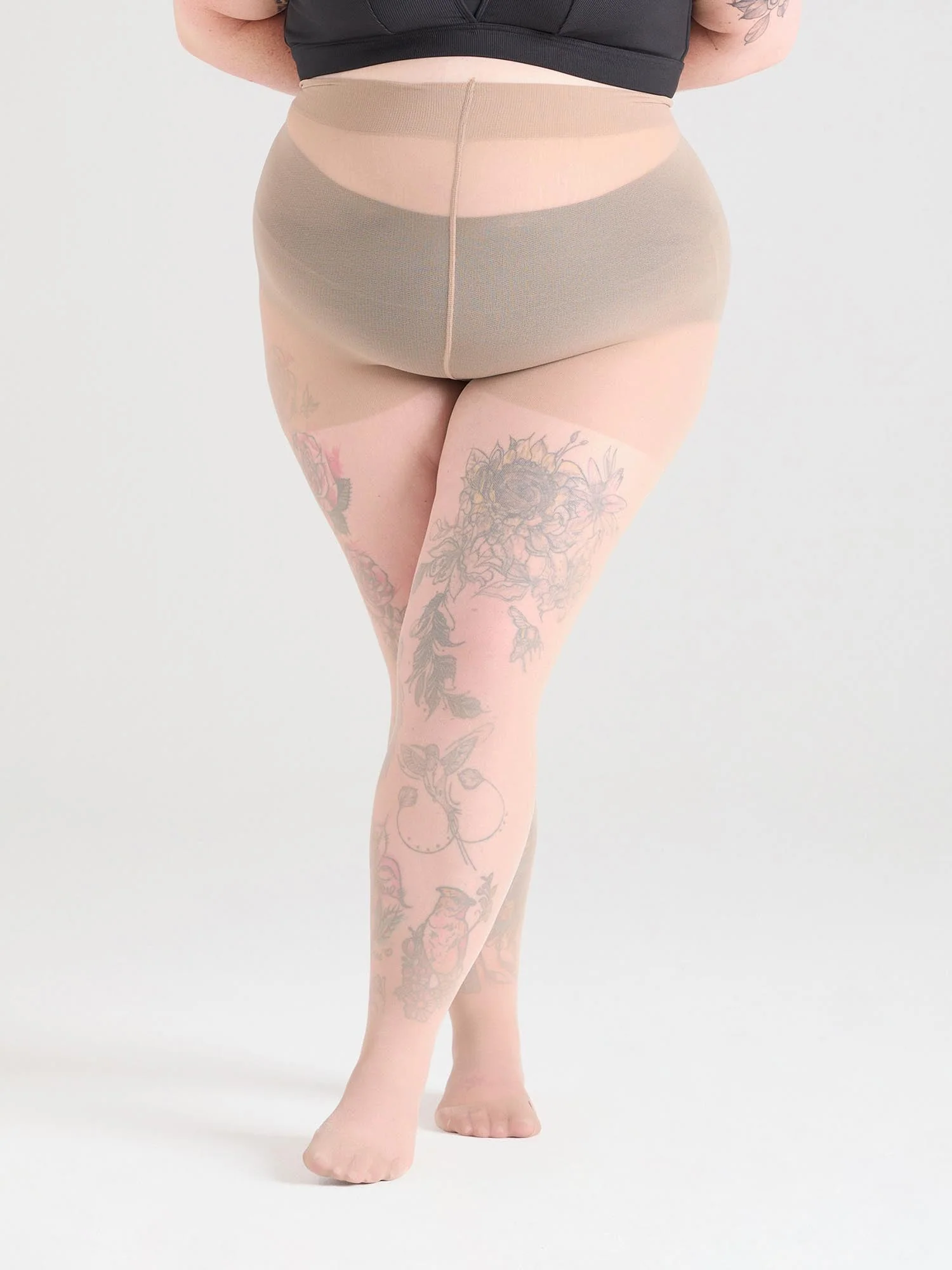 30 Denier Sheer Halo Tights - Builders Tea - Image 5