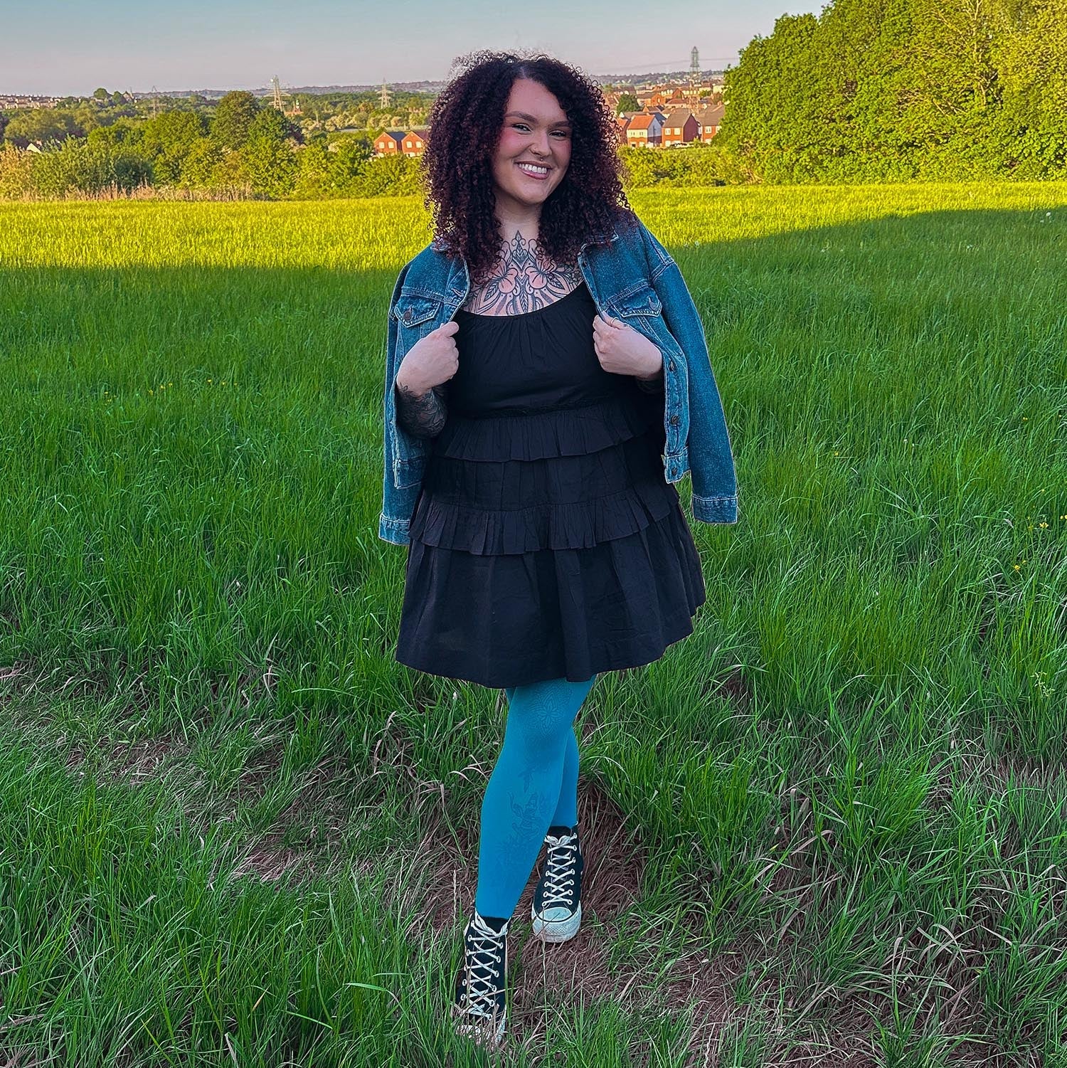50 Denier Tights - Petrol Blue - Image 3
