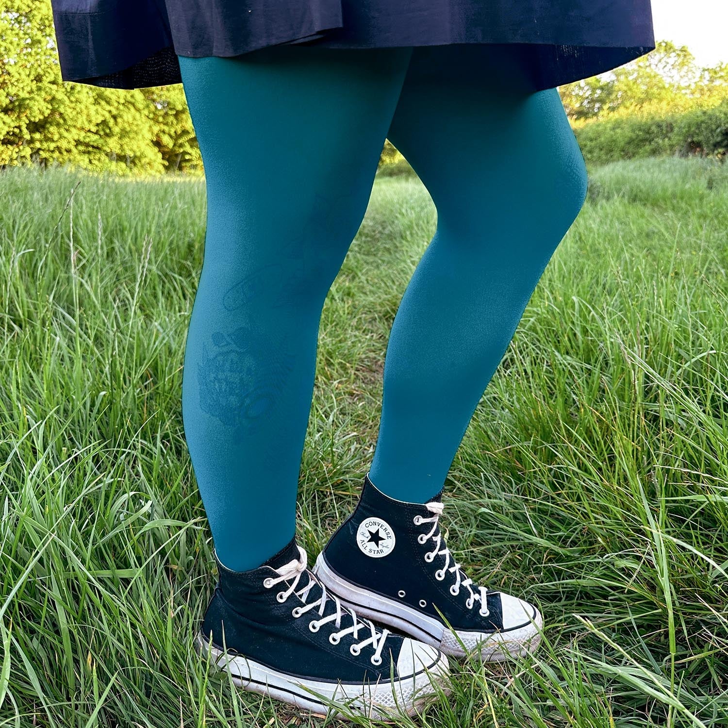 50 Denier Tights - Petrol Blue - Image 5