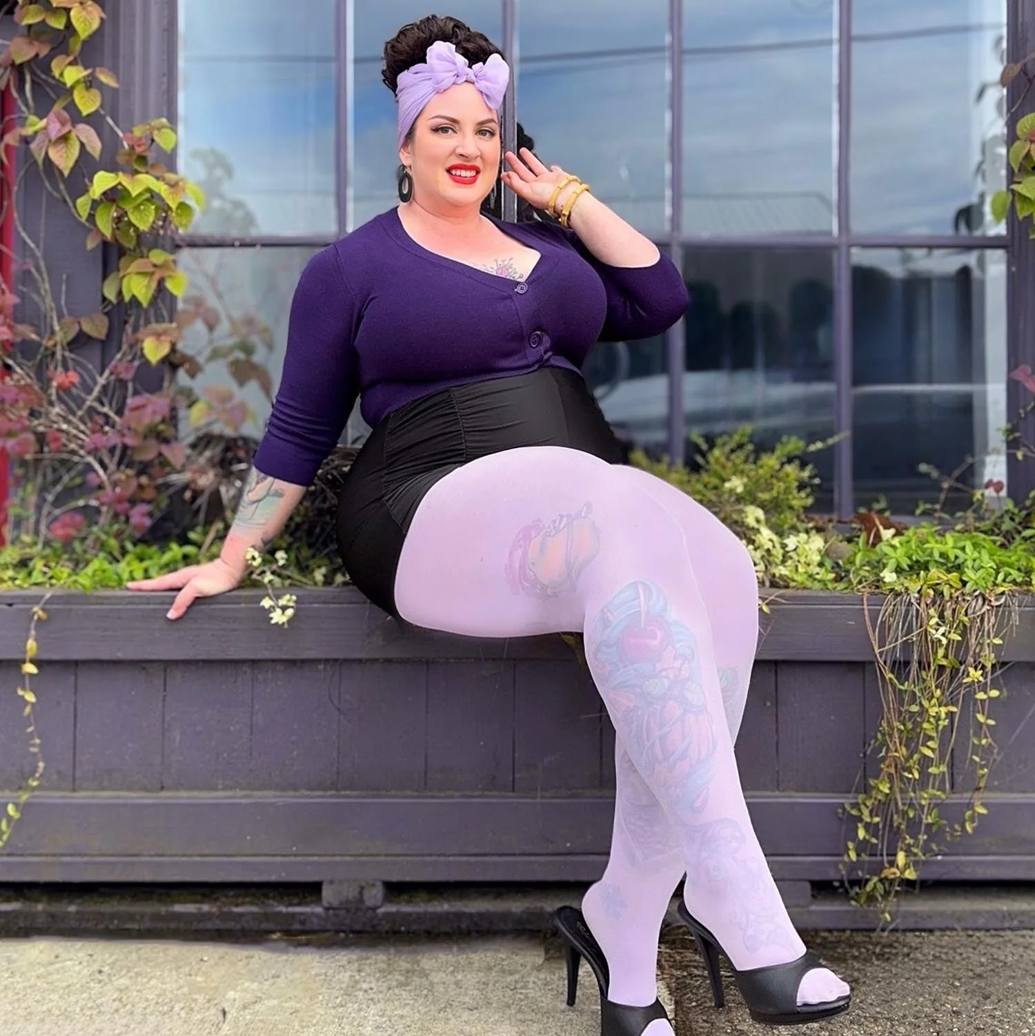 50 Denier Tights - Wisteria - Image 3
