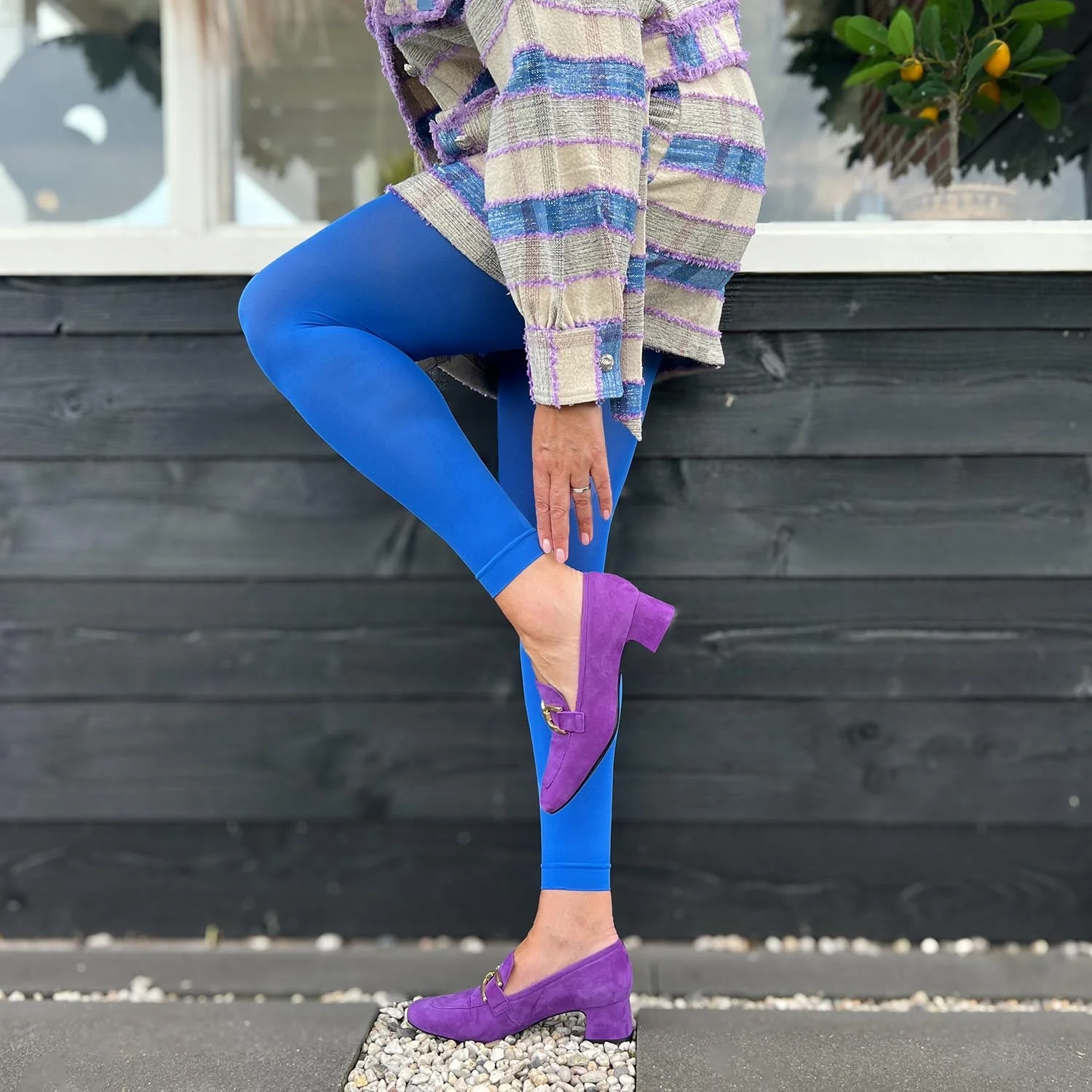 Footless Tights - Peacock