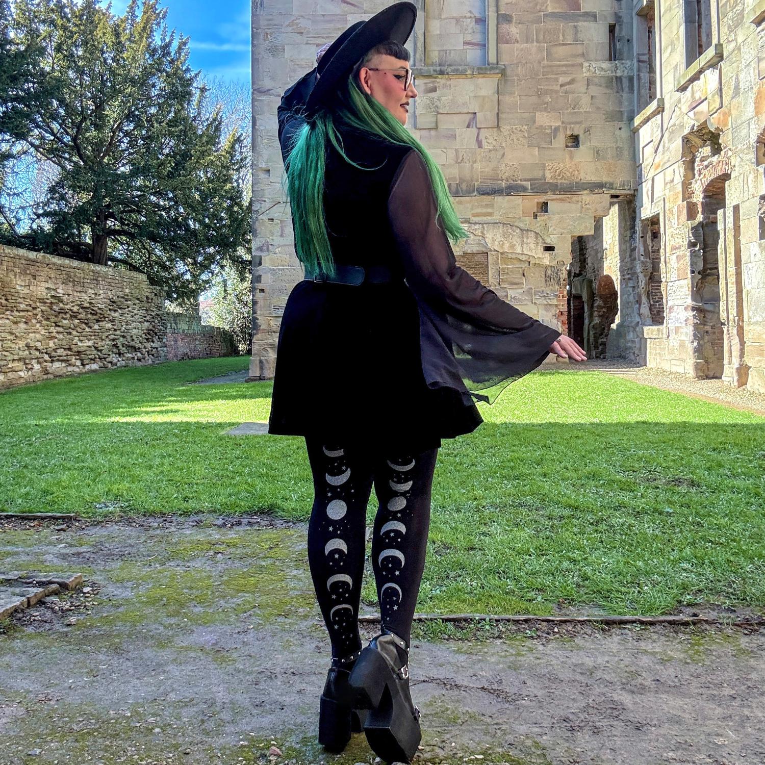 80 Denier Opaque Tights - Moon Phases - Image 13
