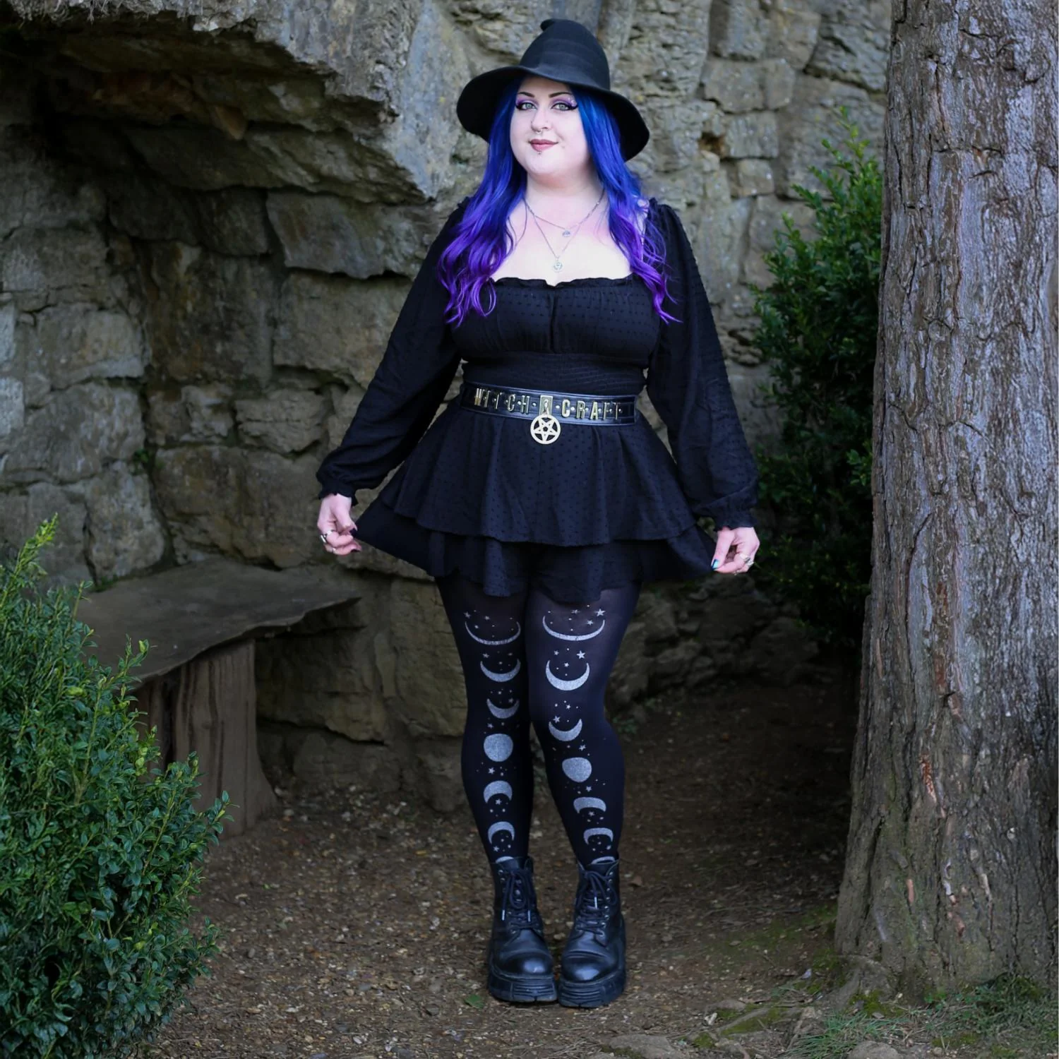 80 Denier Opaque Tights - Moon Phases - Image 14