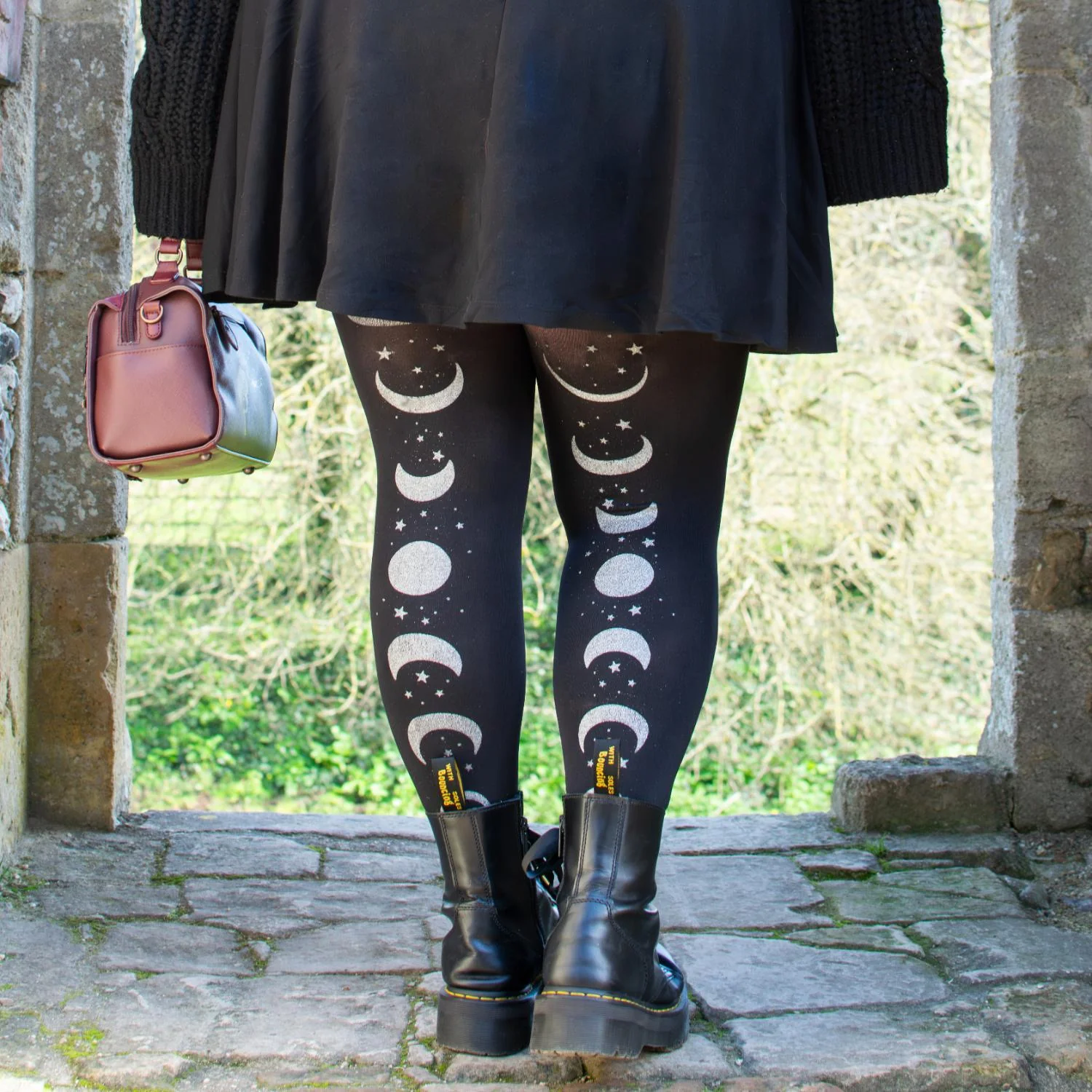 80 Denier Opaque Tights - Moon Phases - Image 15