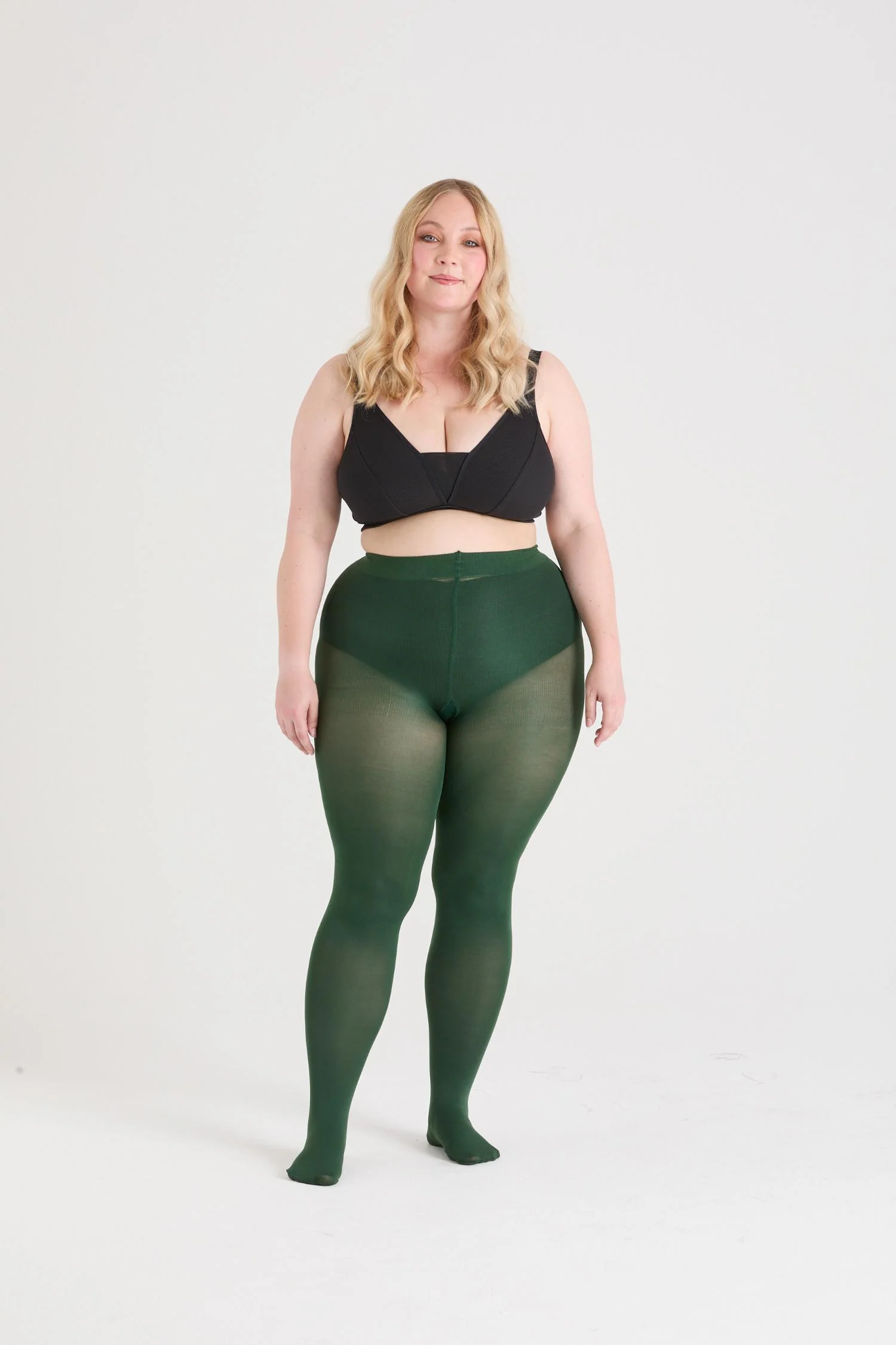 80 Denier Tights - Hit the Bottle Green - Image 10