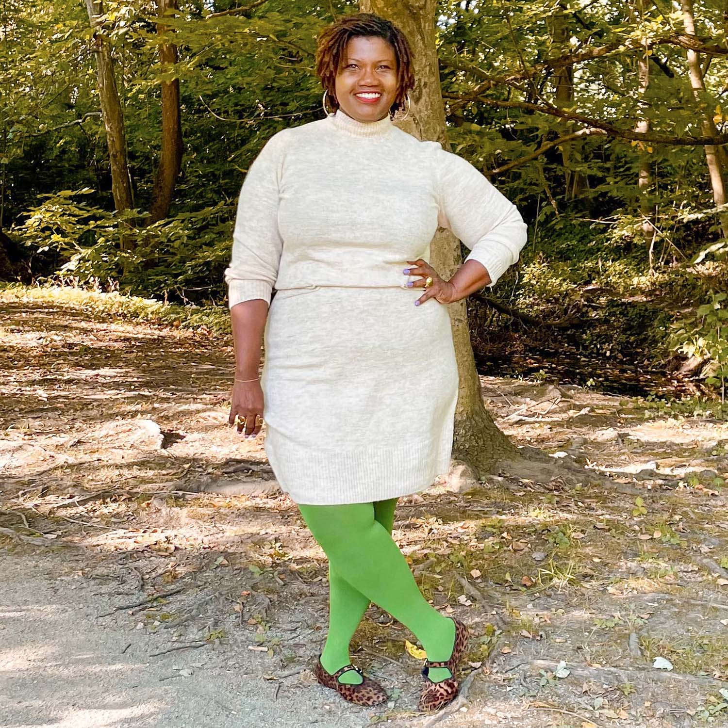 80 Denier Tights - Peas - Image 5
