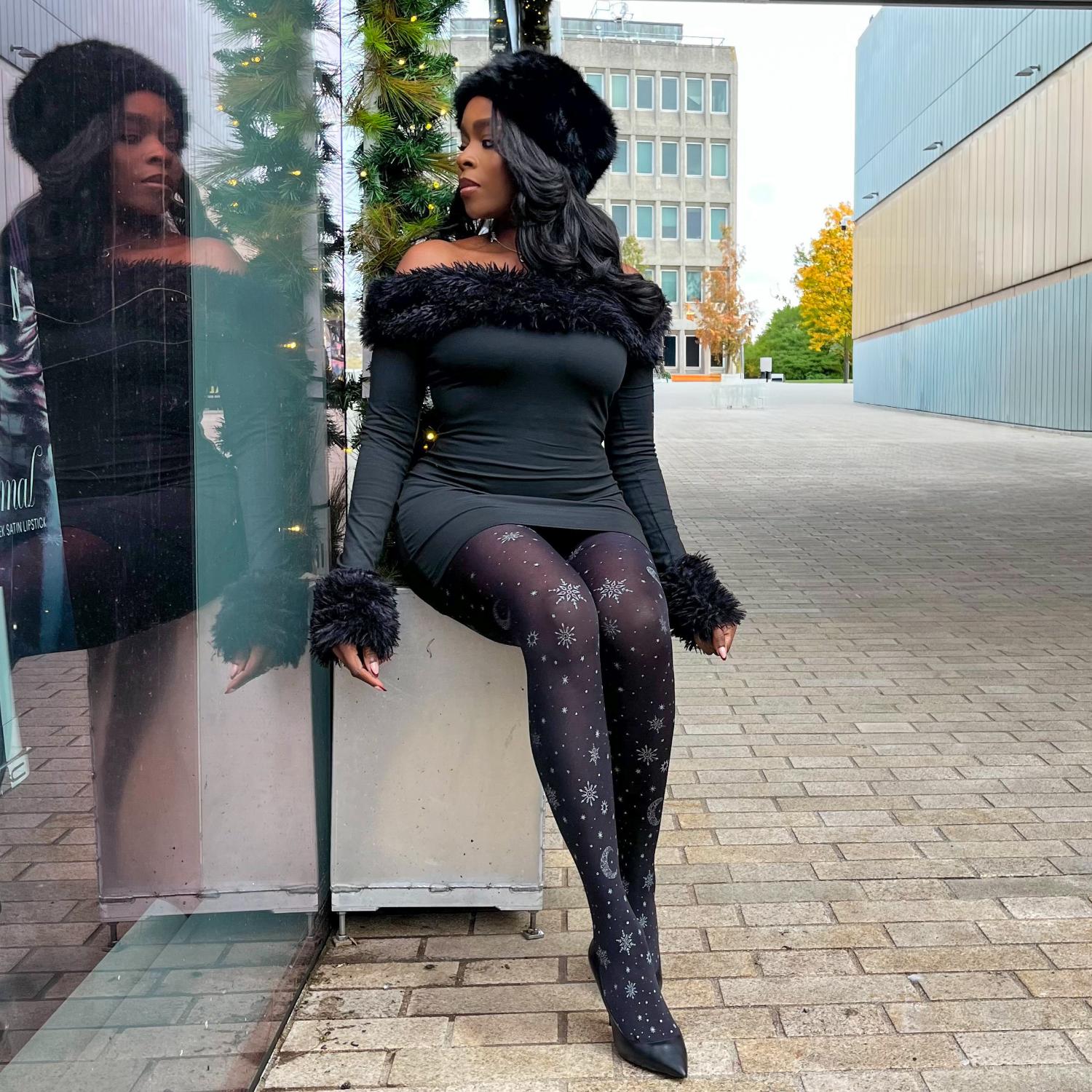 80 Denier Opaque Tights - Winter Solstice - Image 4