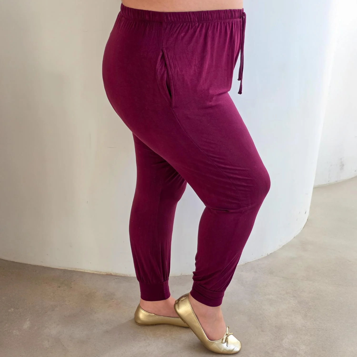 Bamboo Lounge Joggers - Cherry - Image 11