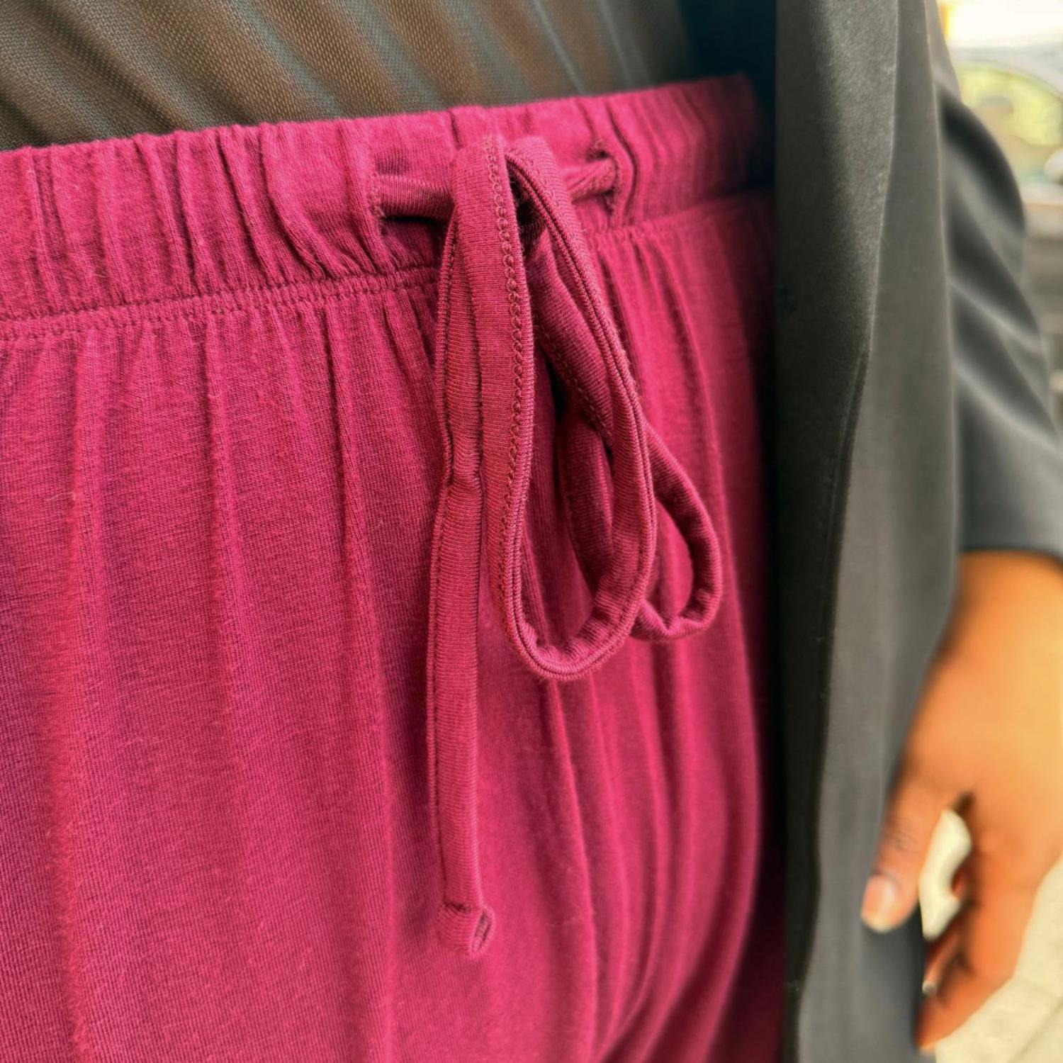 Bamboo Lounge Joggers - Cherry - Image 13