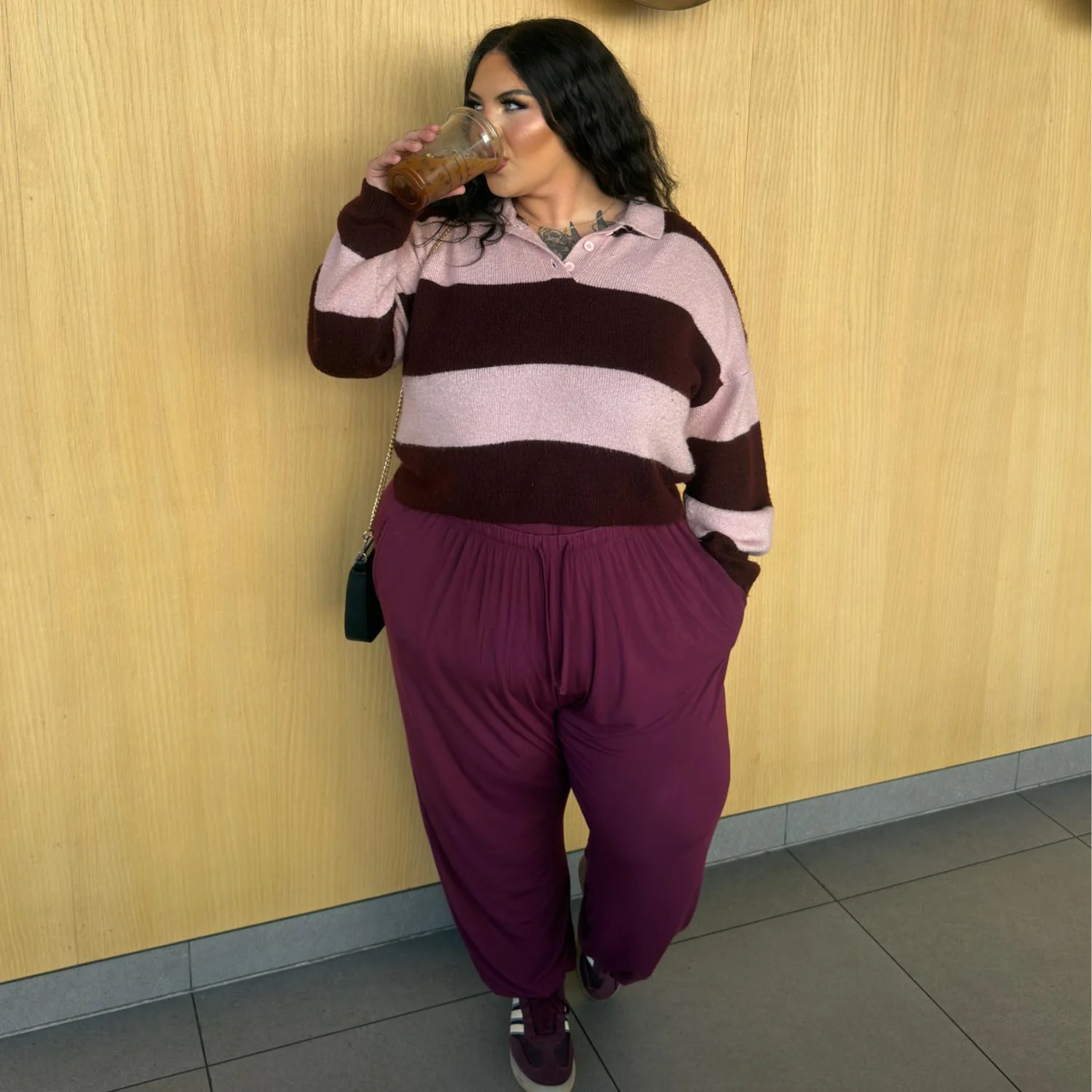 Bamboo Lounge Joggers - Cherry - Image 14