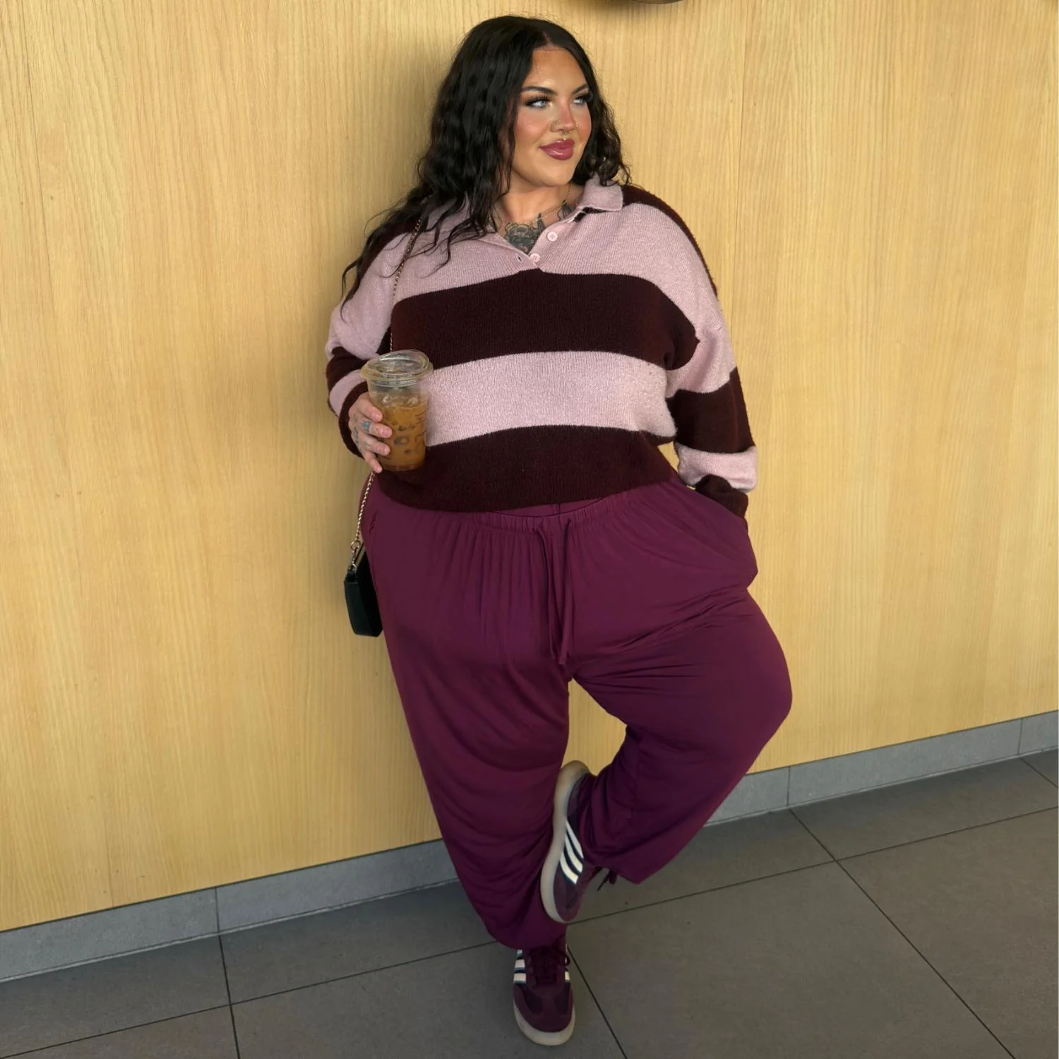 Bamboo Lounge Joggers - Cherry - Image 9