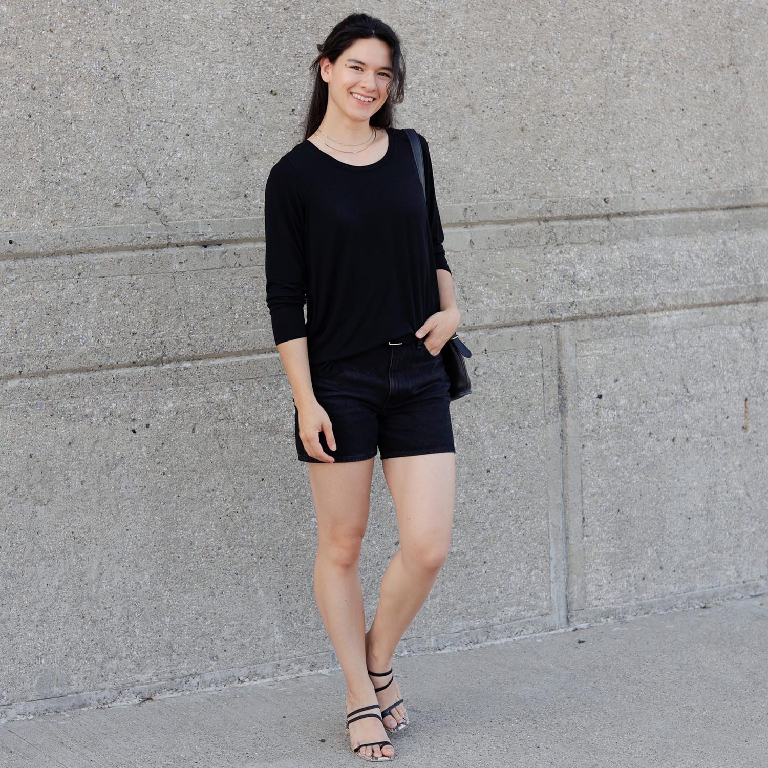Bamboo Lounge Long Sleeve Top - Black - Image 12