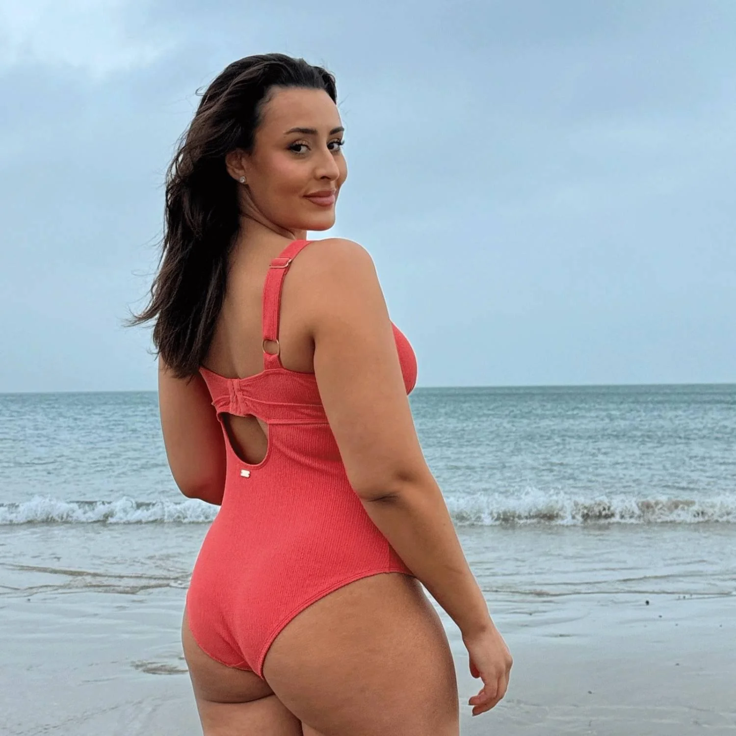 I'll Be Right Here Swimsuit - Coral - Image 2