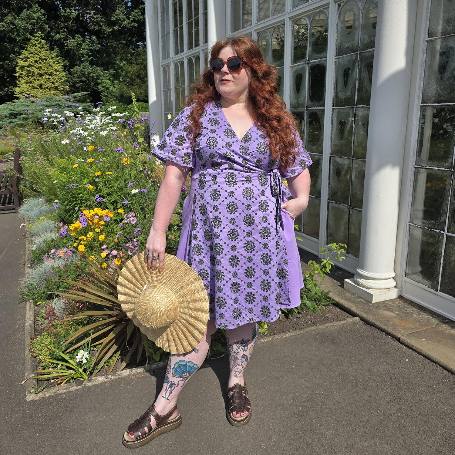 Broderie Anglaise Wrap Dress - Cassis de Violet - Image 4