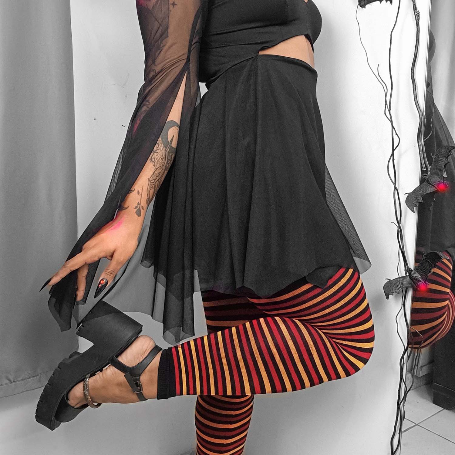 Cinnabar Footless Tights - Arctinae - Image 4