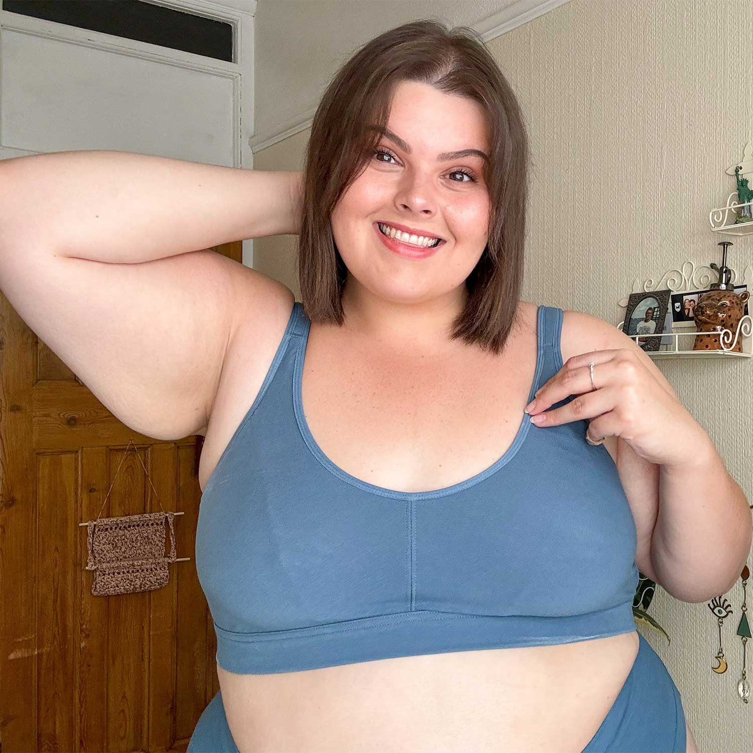 Comfort Cotton Bra - Denim - Image 5