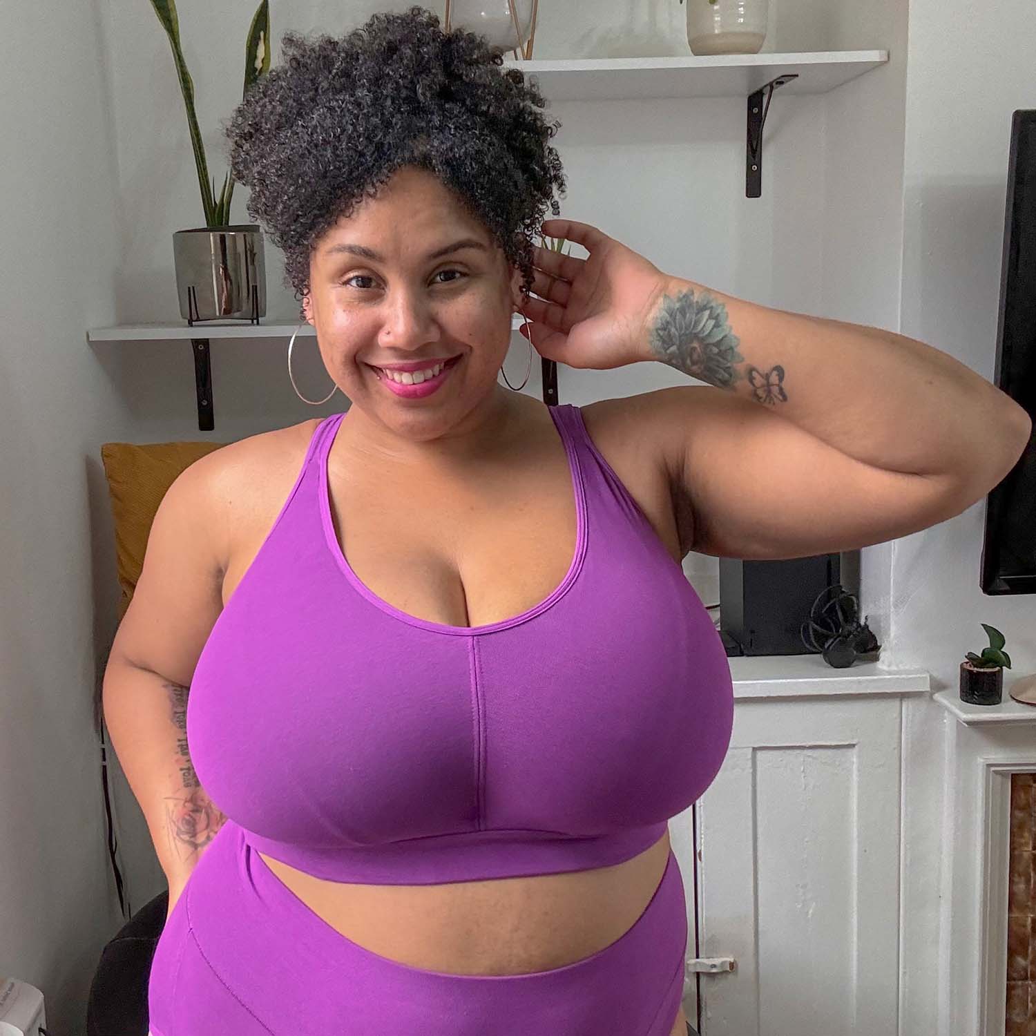 Comfort Cotton Bra - Grape Escape - Image 11
