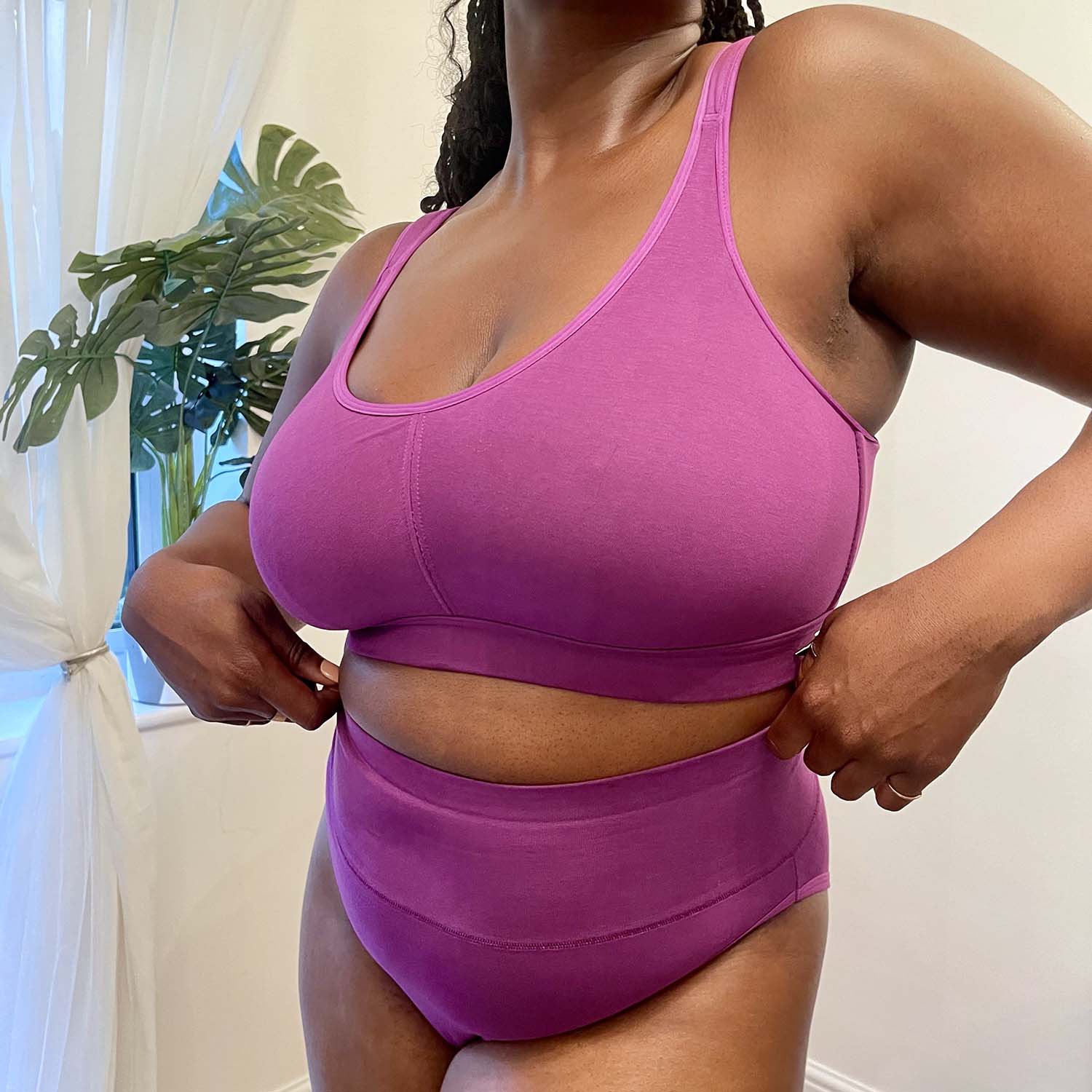 Comfort Cotton Bra - Grape Escape - Image 12