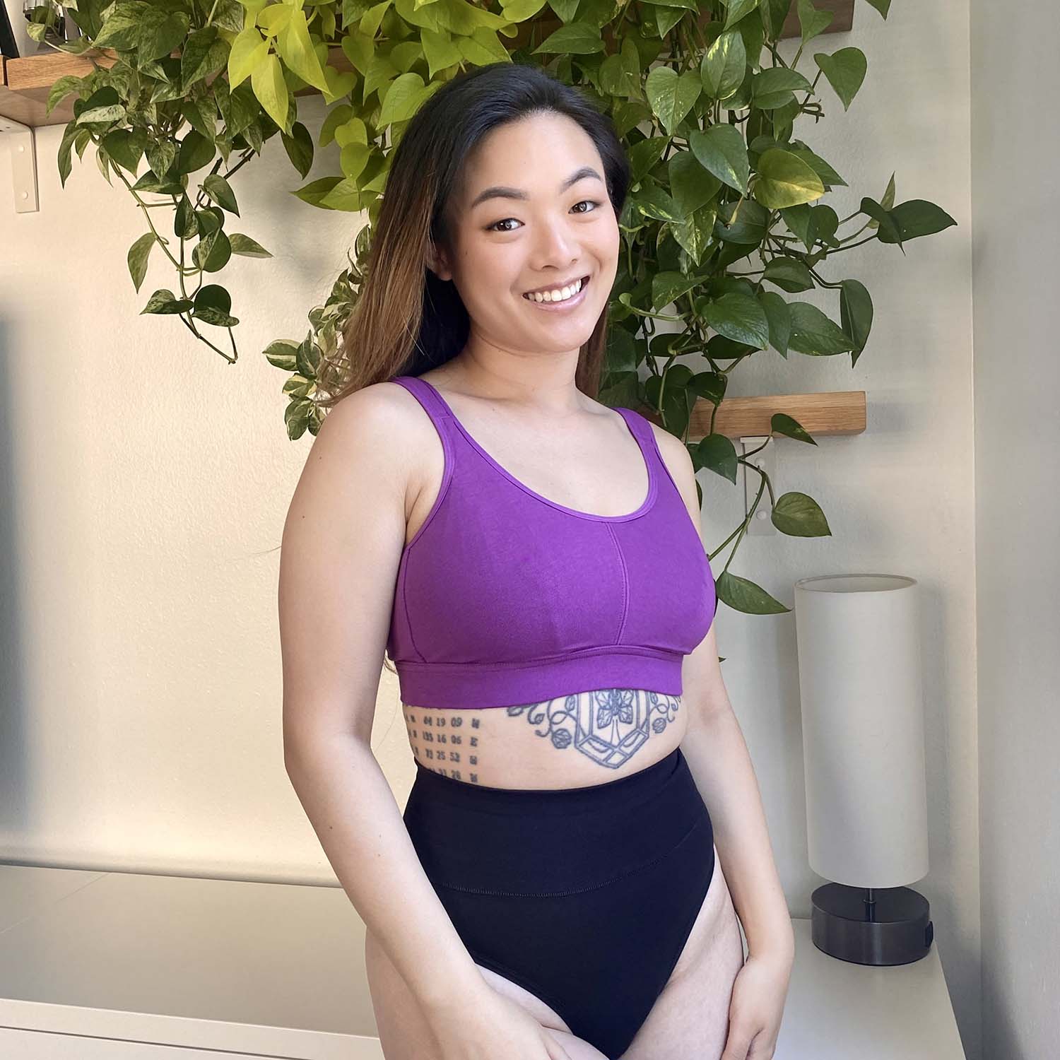 Comfort Cotton Bra - Grape Escape - Image 15