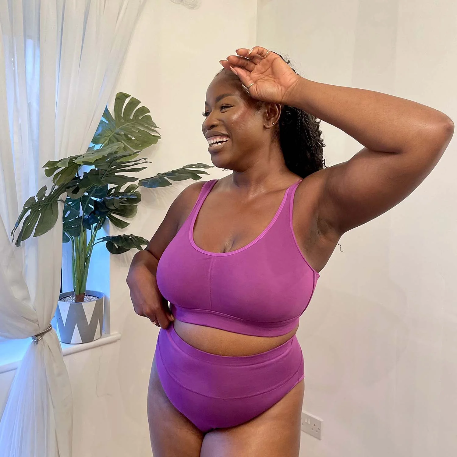Comfort Cotton Bra - Grape Escape - Image 4
