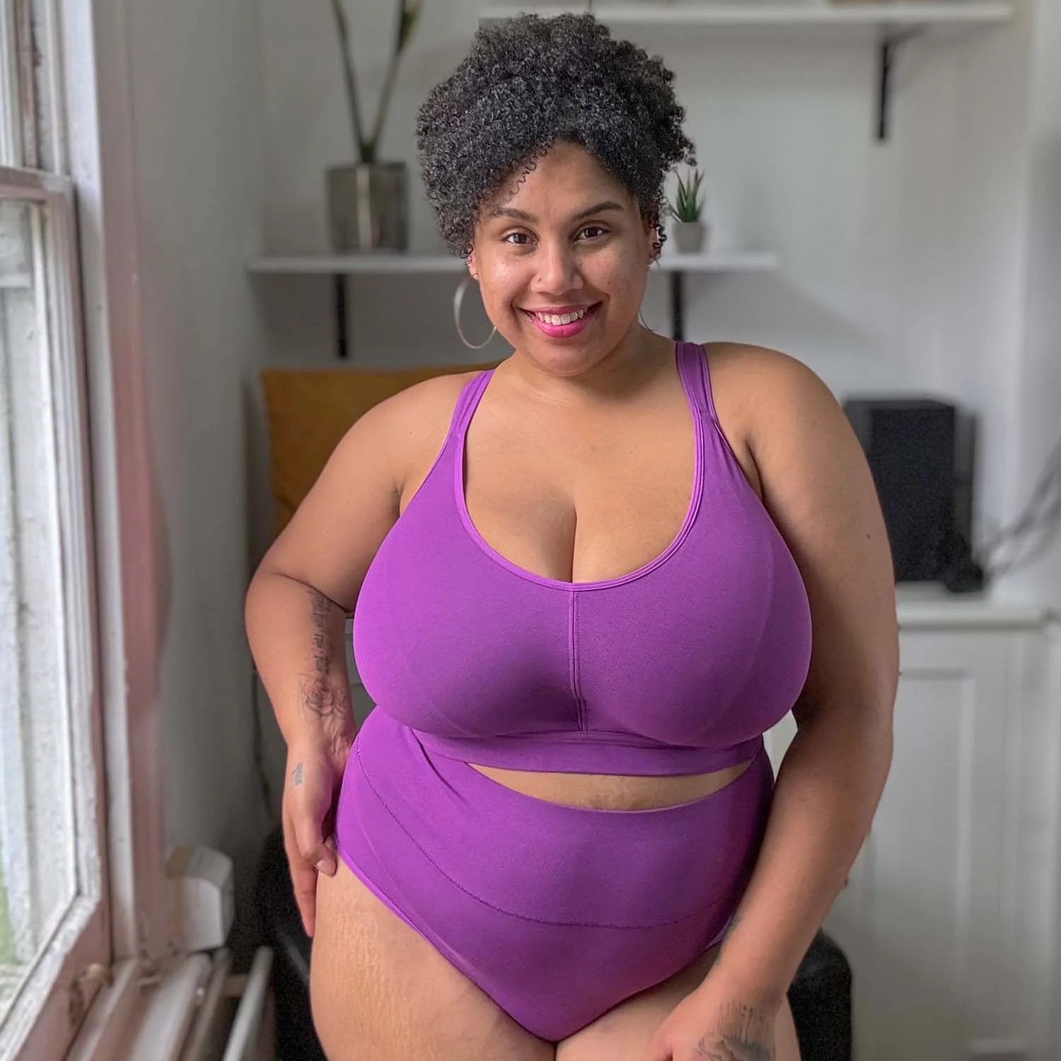 Comfort Cotton Bra - Grape Escape - Image 5