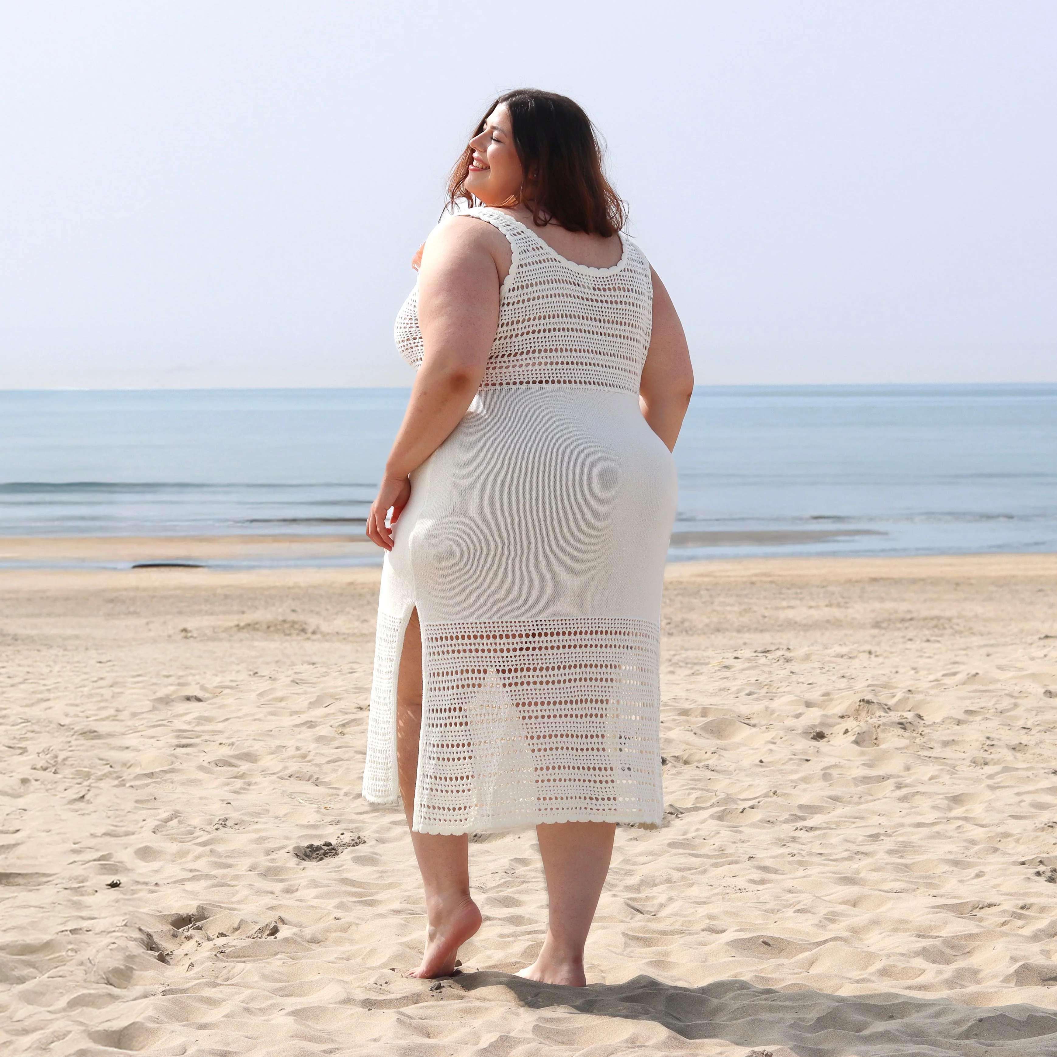 Porto Fino Midi Dress - Vanille - Image 5
