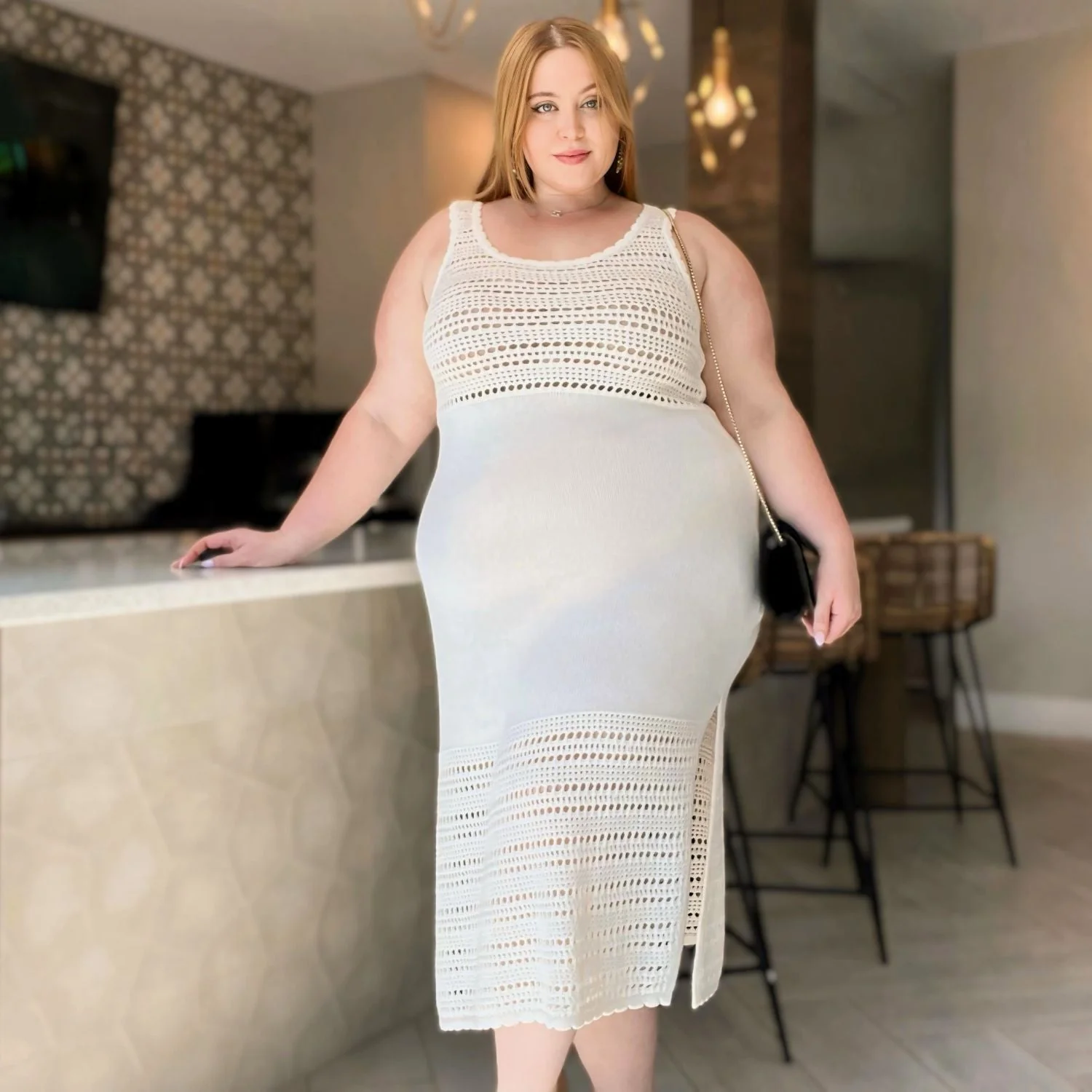 Porto Fino Midi Dress - Vanille - Image 9