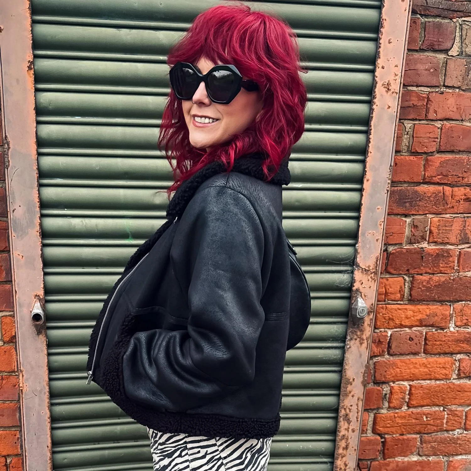 Bessie Aviator Jacket - Black - Image 22