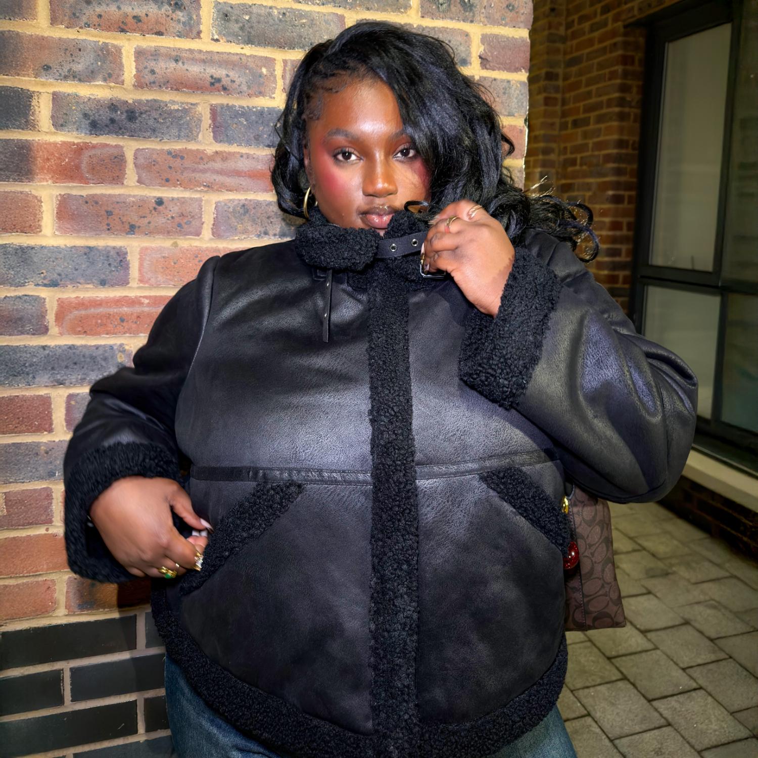 Bessie Aviator Jacket - Black - Image 23