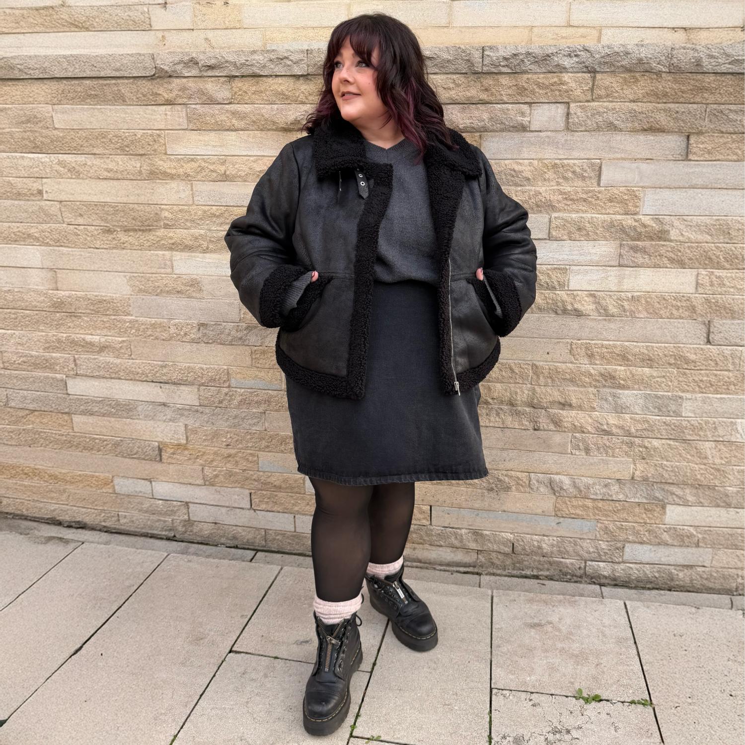 Bessie Aviator Jacket - Black - Image 24