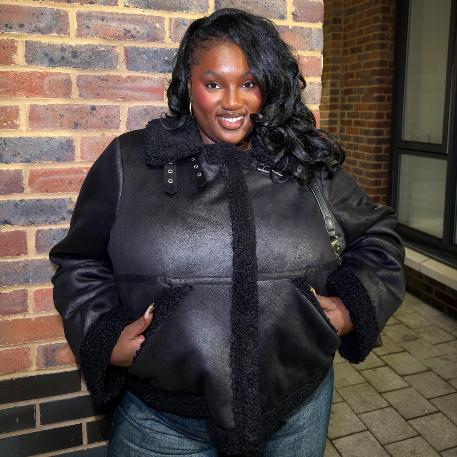 Bessie Aviator Jacket - Black - Image 29