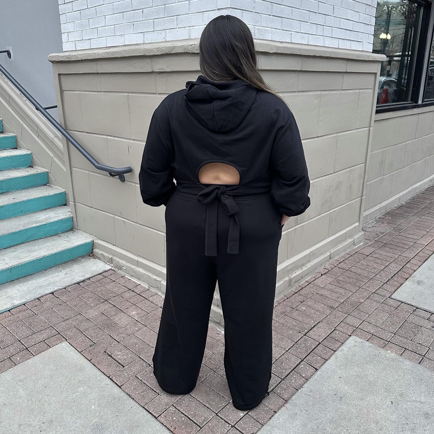 Organic Cotton Cropped Hoodie with Bow Back - Image 17