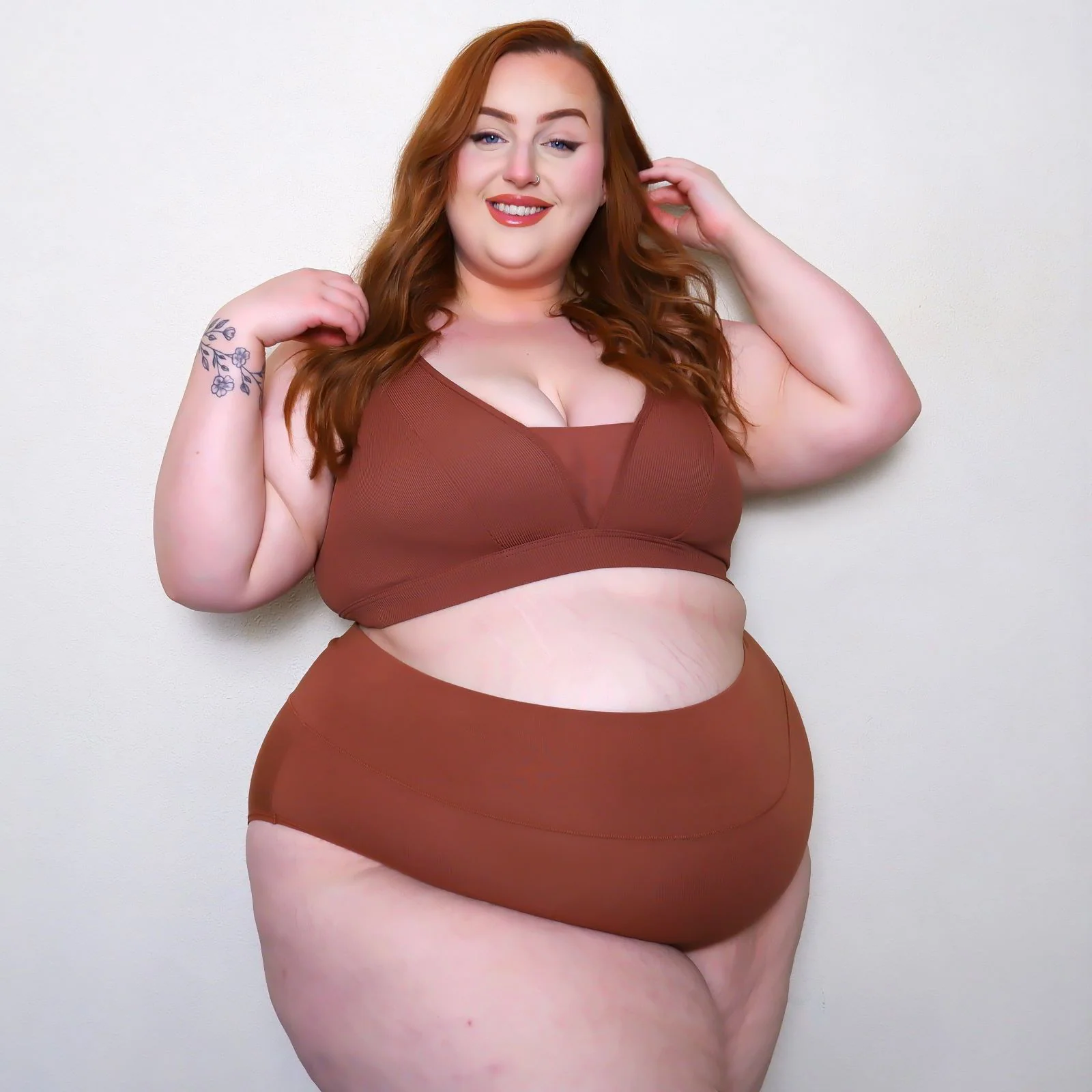 Everyday Ribbed Bra - Root Beer - Image 3