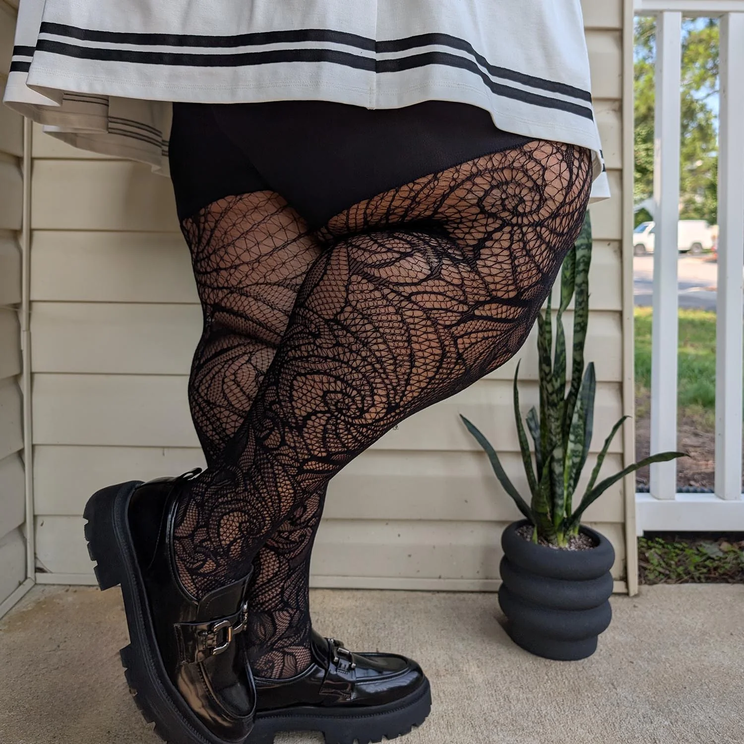 Thighs The Limit Fishnets - Timewarp - Black - Image 7