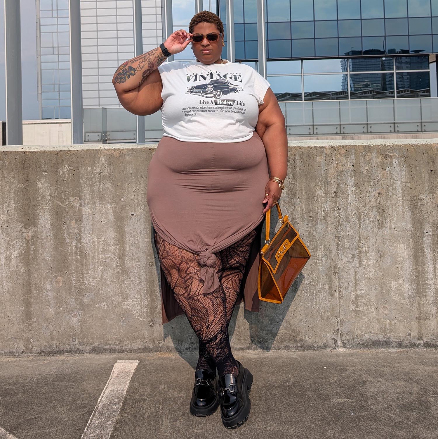 Thighs The Limit Fishnets - Timewarp - Black - Image 9