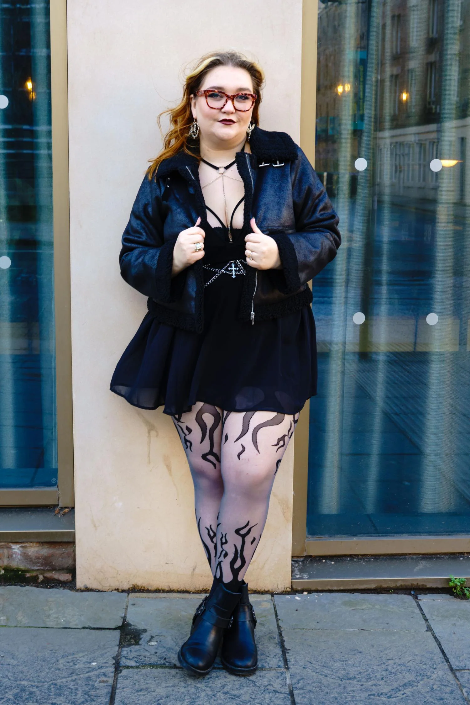 Flames Sheer Tights - Image 5
