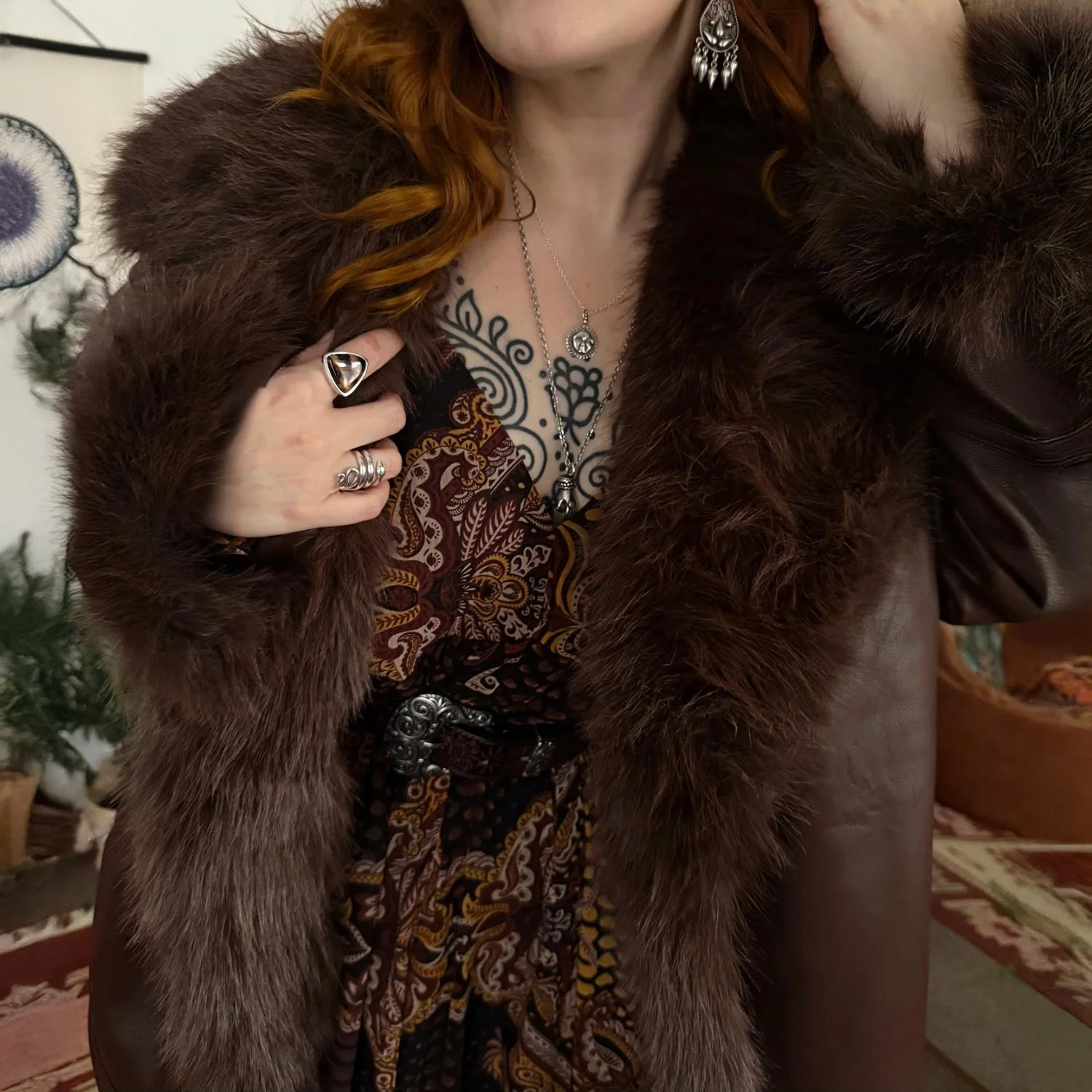 Amelia Aviator Jacket - Brown - Image 6
