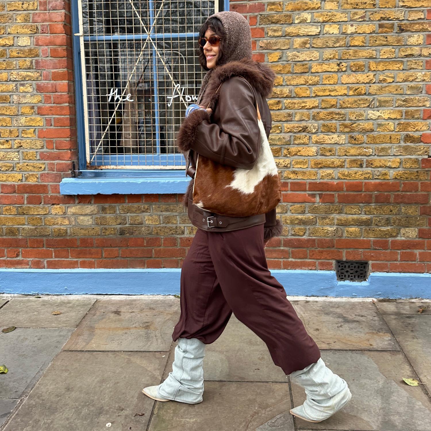 Amelia Aviator Jacket - Brown - Image 8
