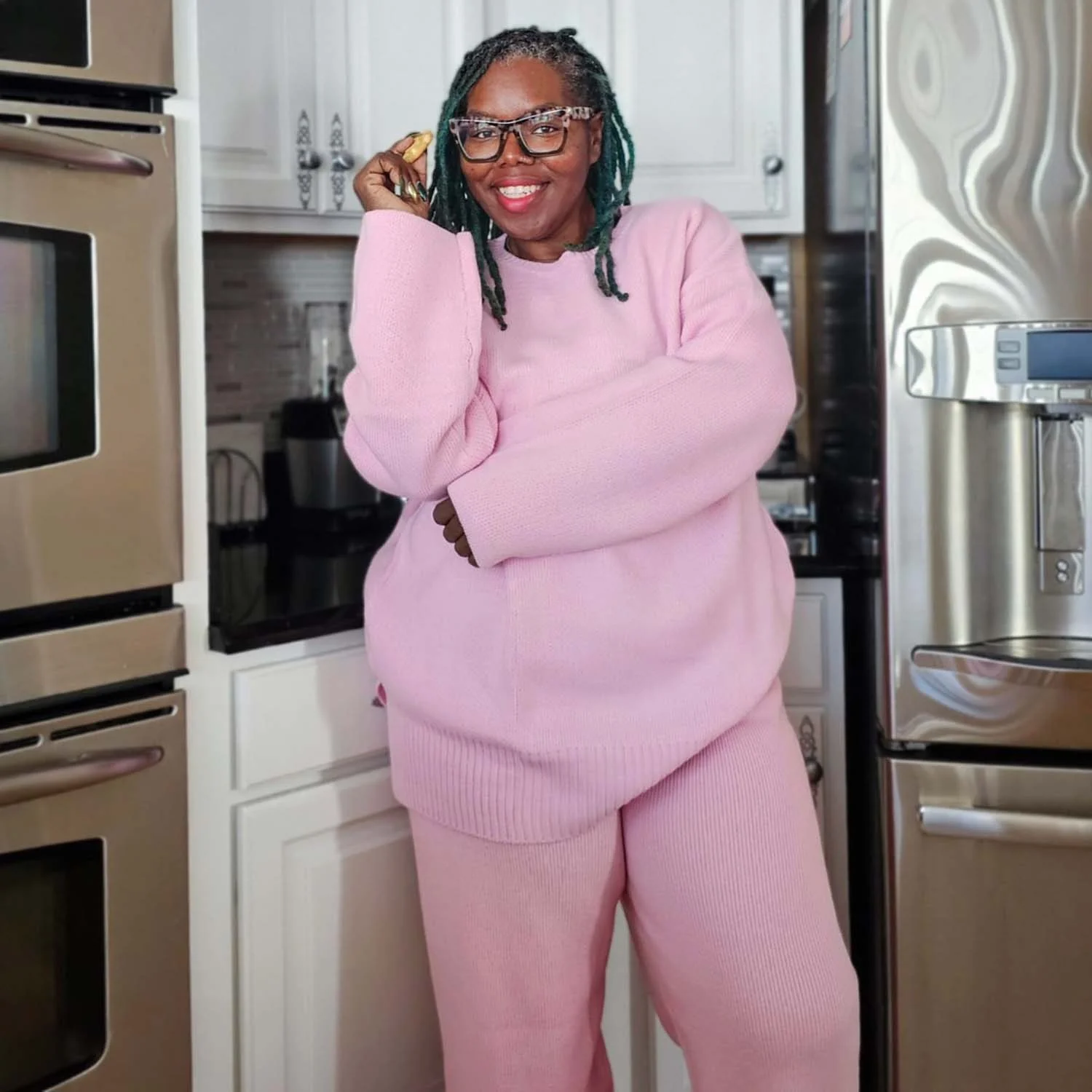 Knit Longline Jumper - Pétale de Rose - Image 2