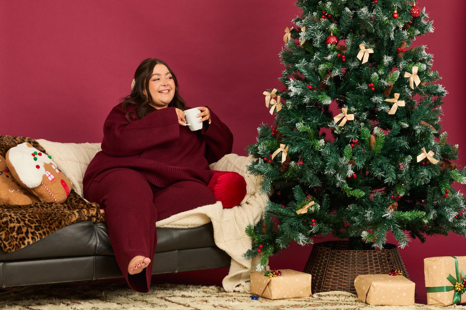 Knit Longline Jumper - Roast - Image 10