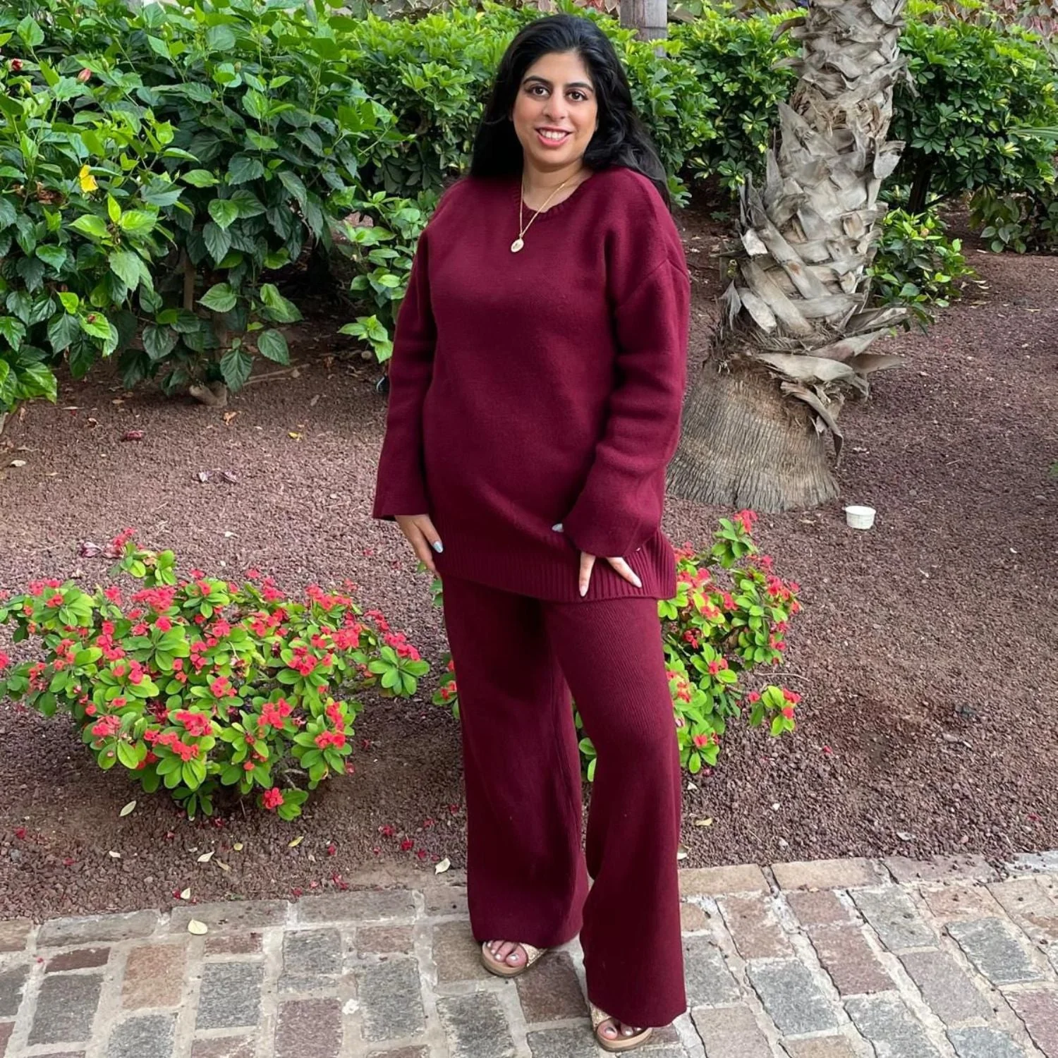Knit Longline Jumper - Roast - Image 8