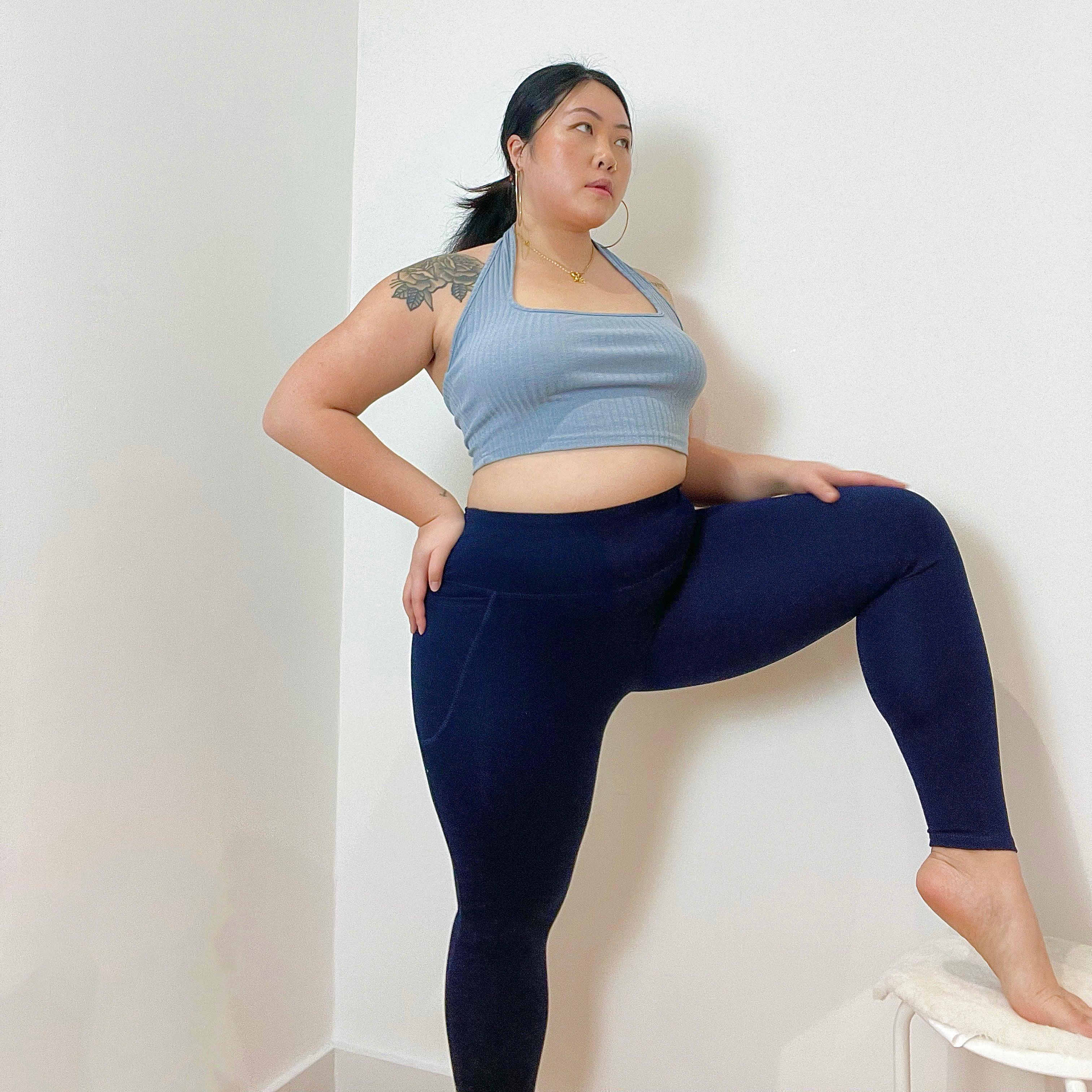 Squat Proof Long Leggings - Navy - Image 2