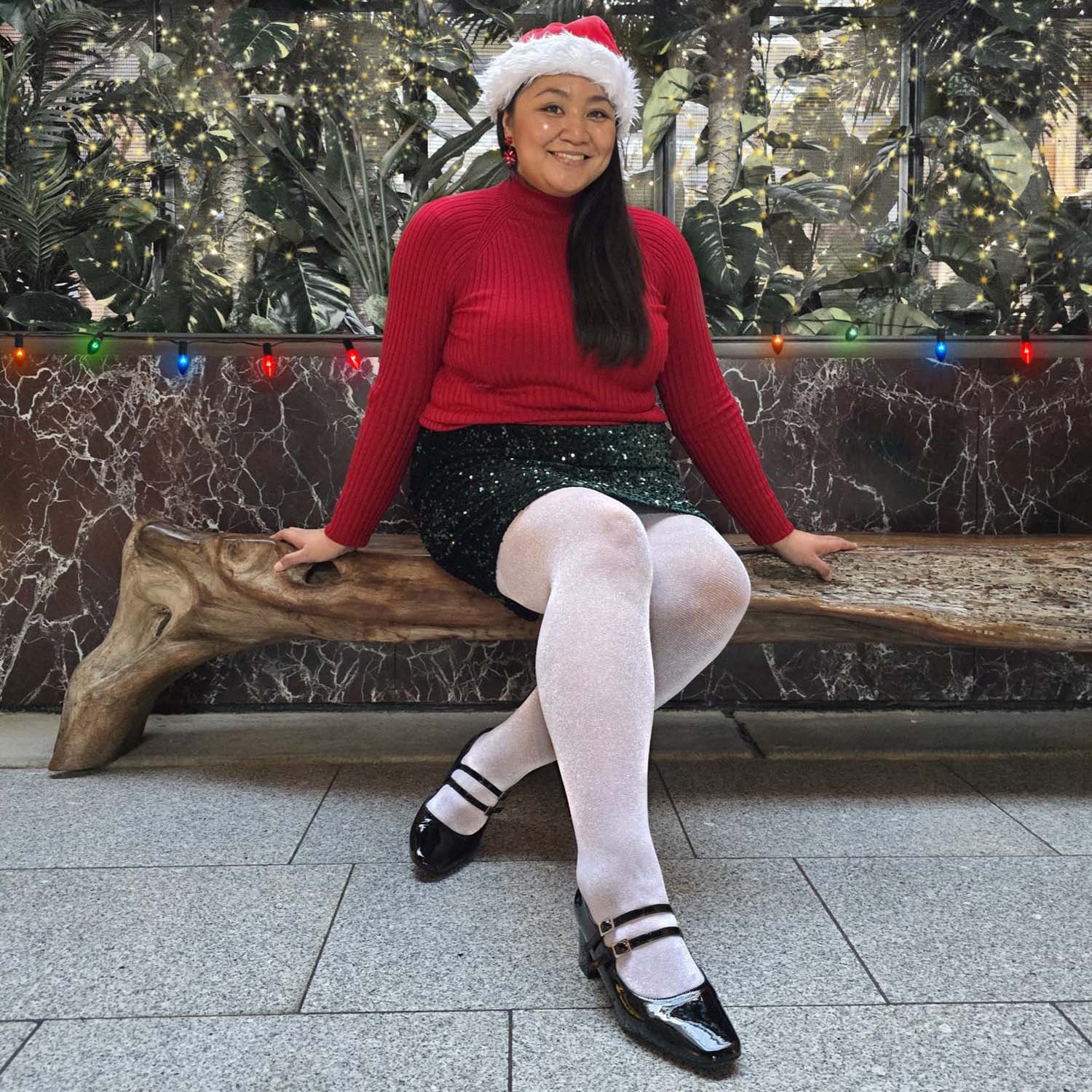 Lux Sparkle Tights - Snowball - Image 3