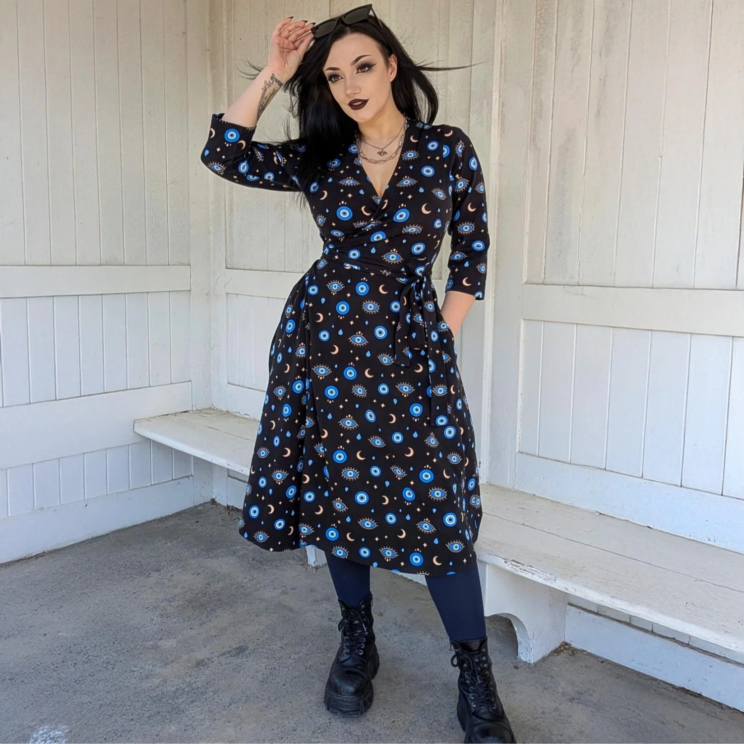 Malocchio Wrap Dress - Image 14
