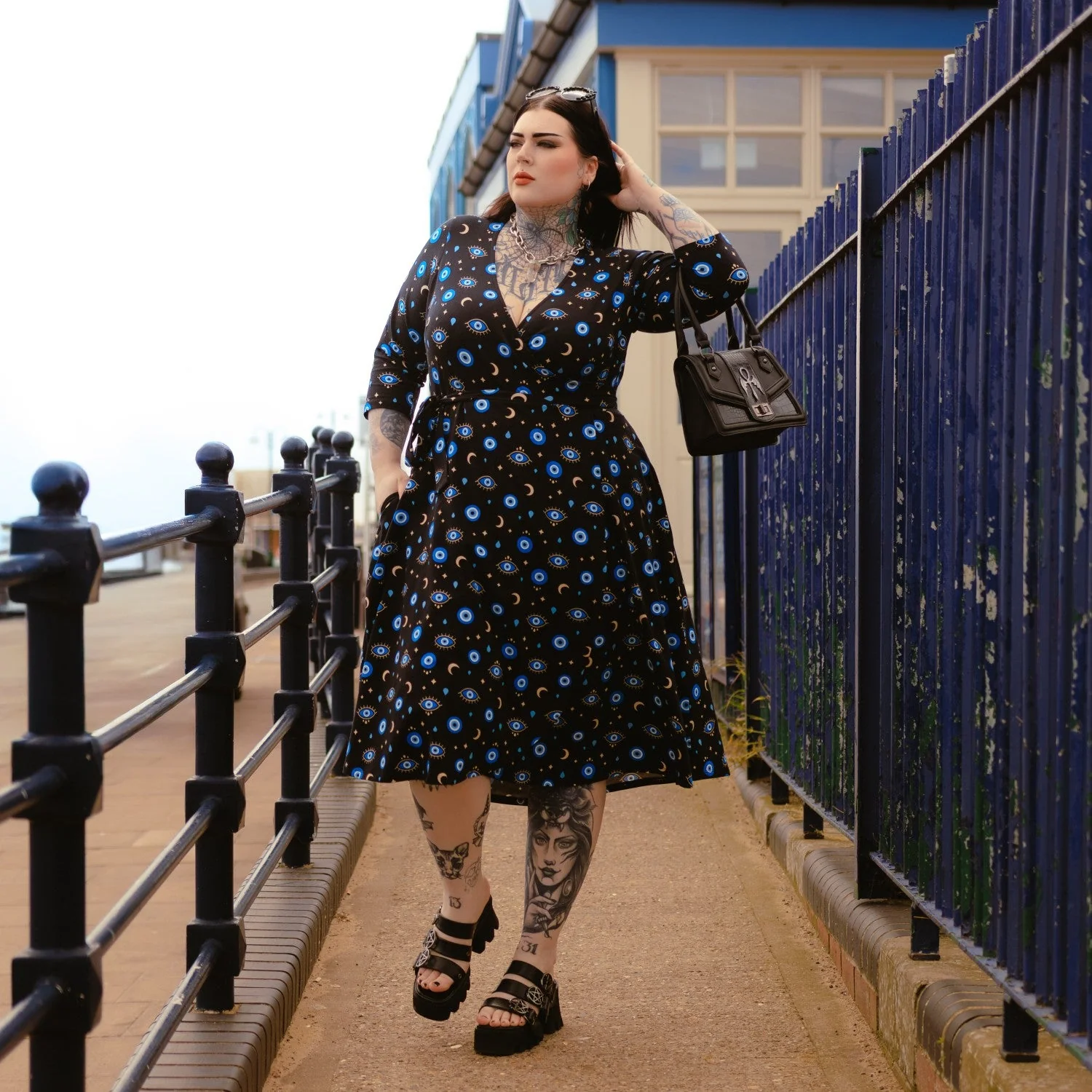 Malocchio Wrap Dress - Image 15