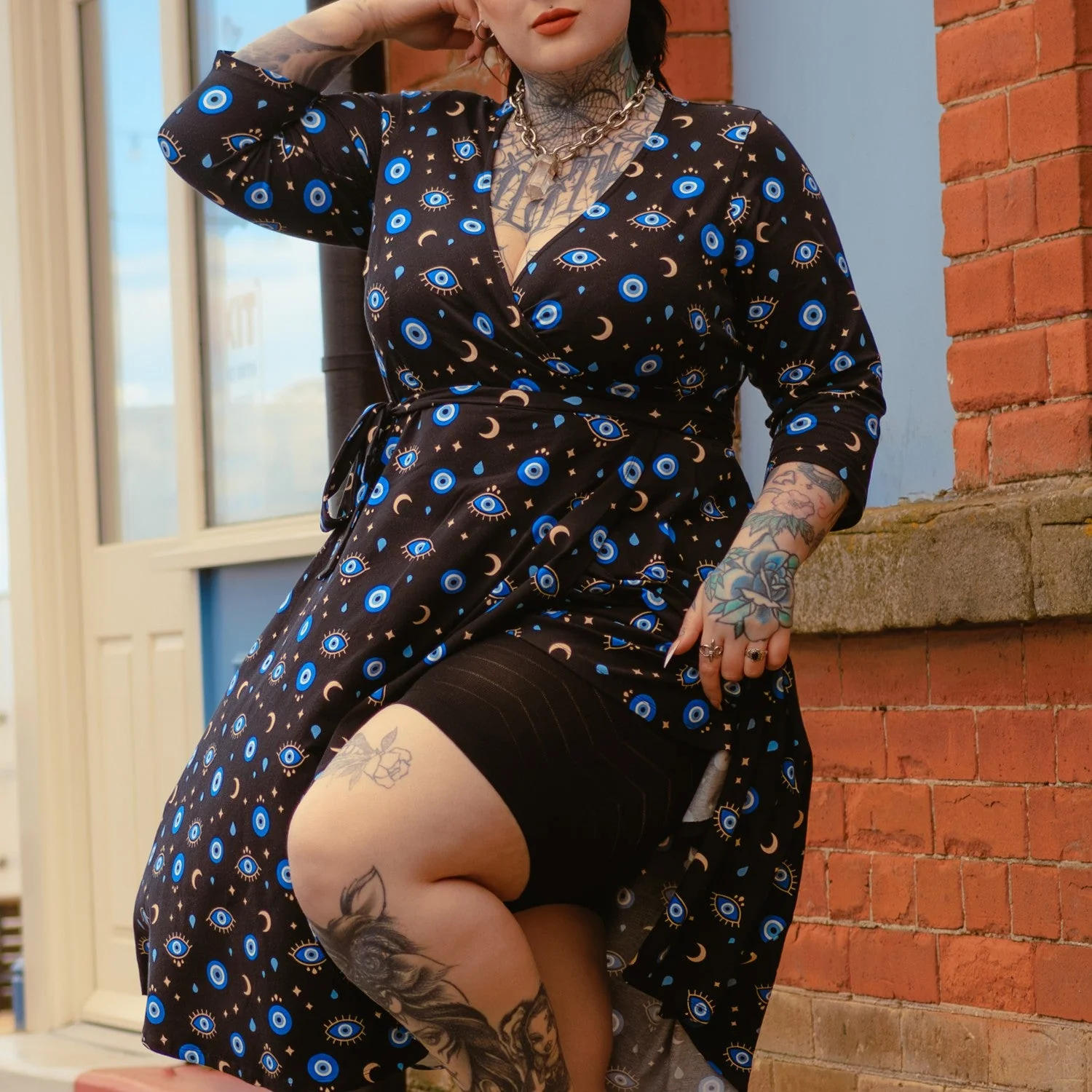 Malocchio Wrap Dress - Image 19