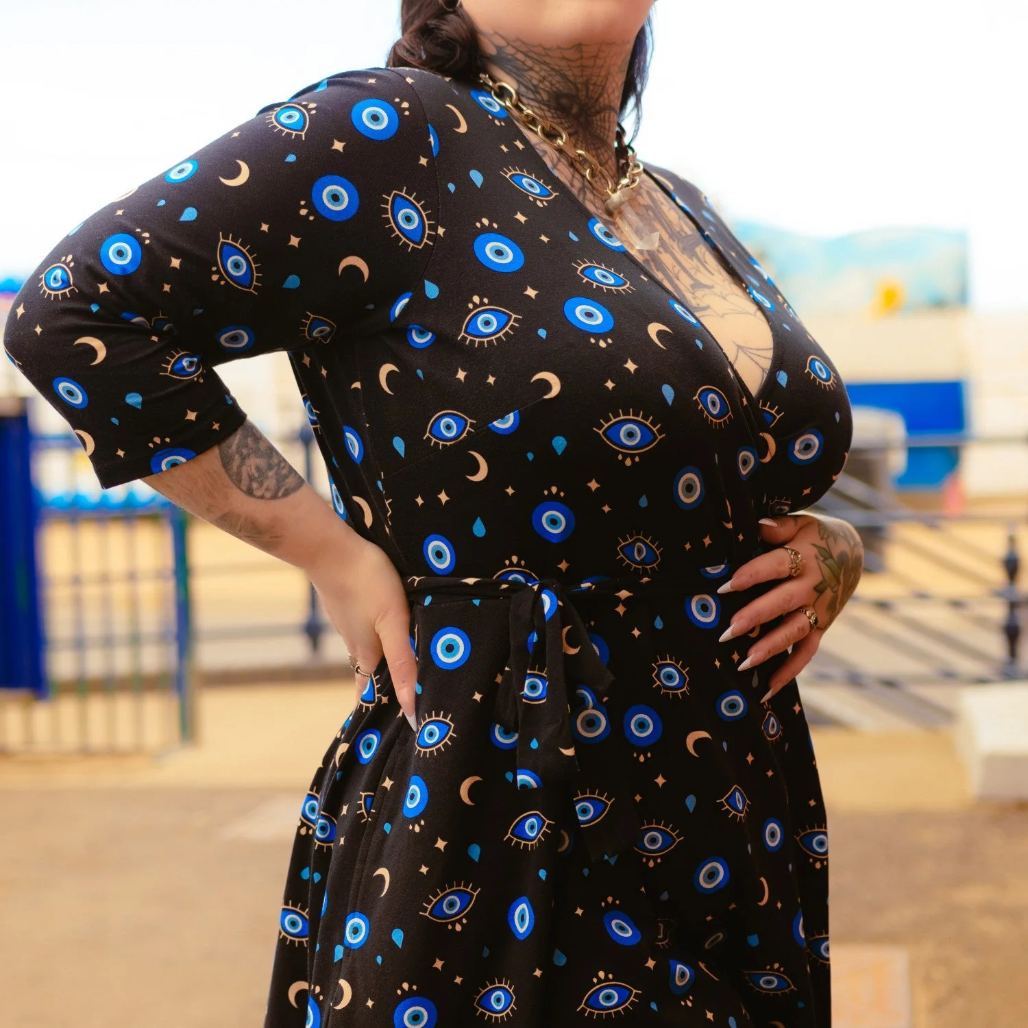 Malocchio Wrap Dress - Image 4