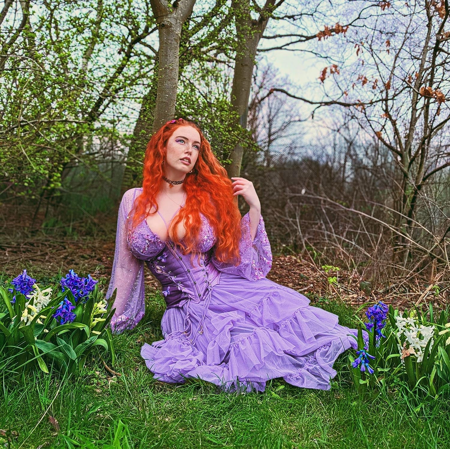 Maxi Mesh Skirt - Lavender Fields - Image 10