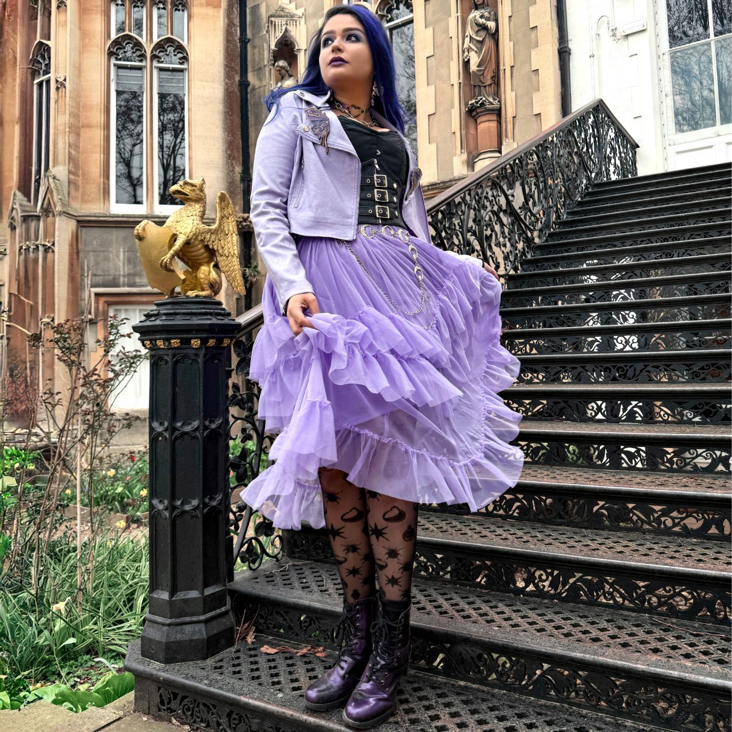 Maxi Mesh Skirt - Lavender Fields - Image 13