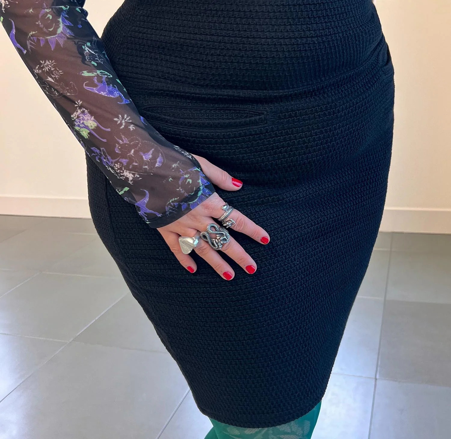 Mini Pencil Skirt - Archean - Image 7